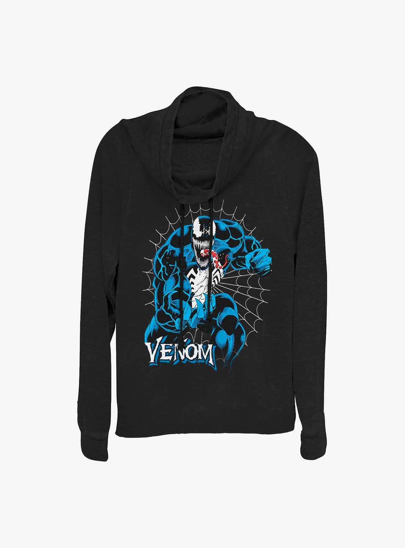 Marvel Venom Tangled Web Cowl Neck Long-Sleeve Top, , hi-res