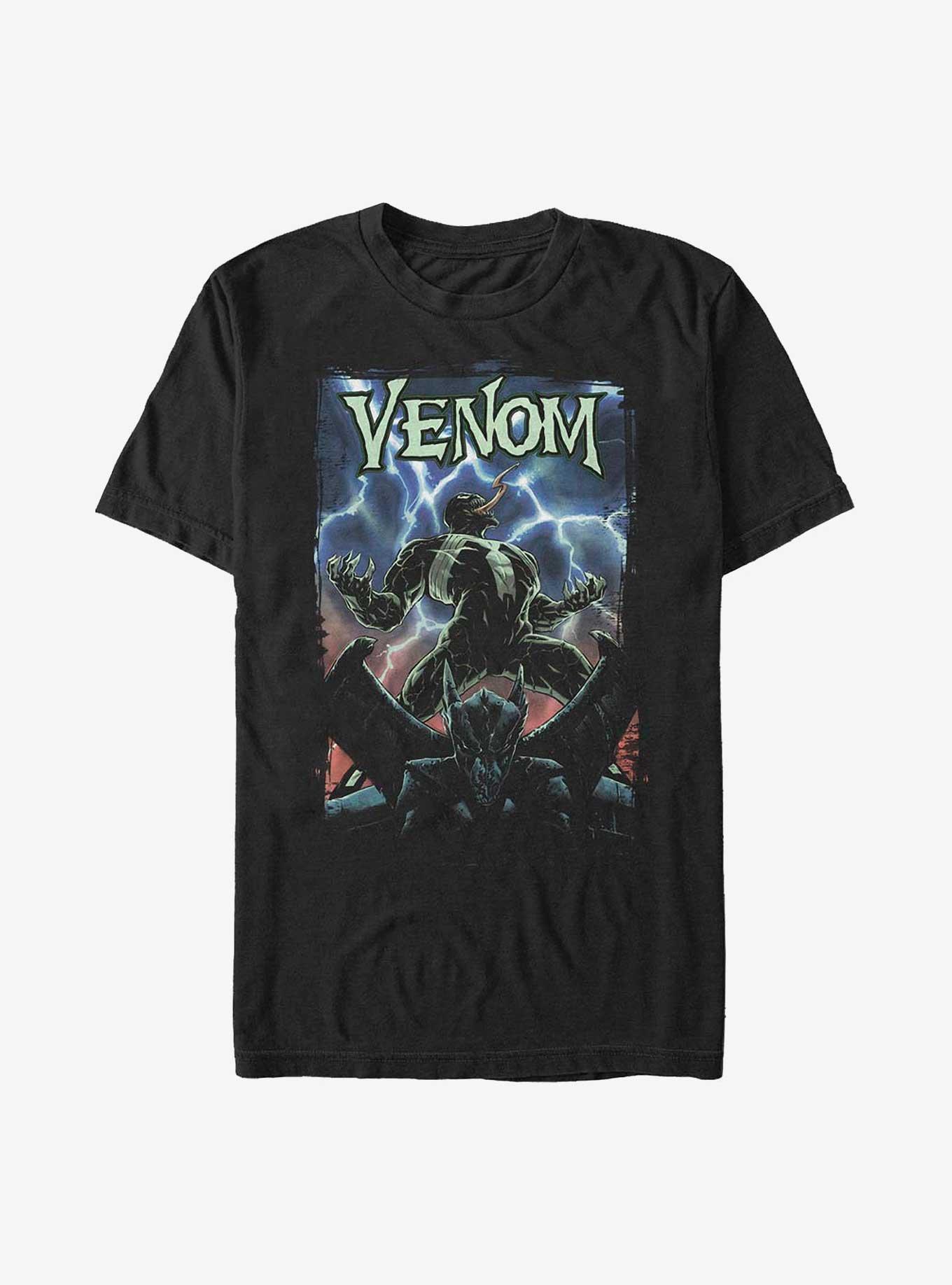 Marvel Venom Electric Venom Poster T-Shirt, BLACK, hi-res