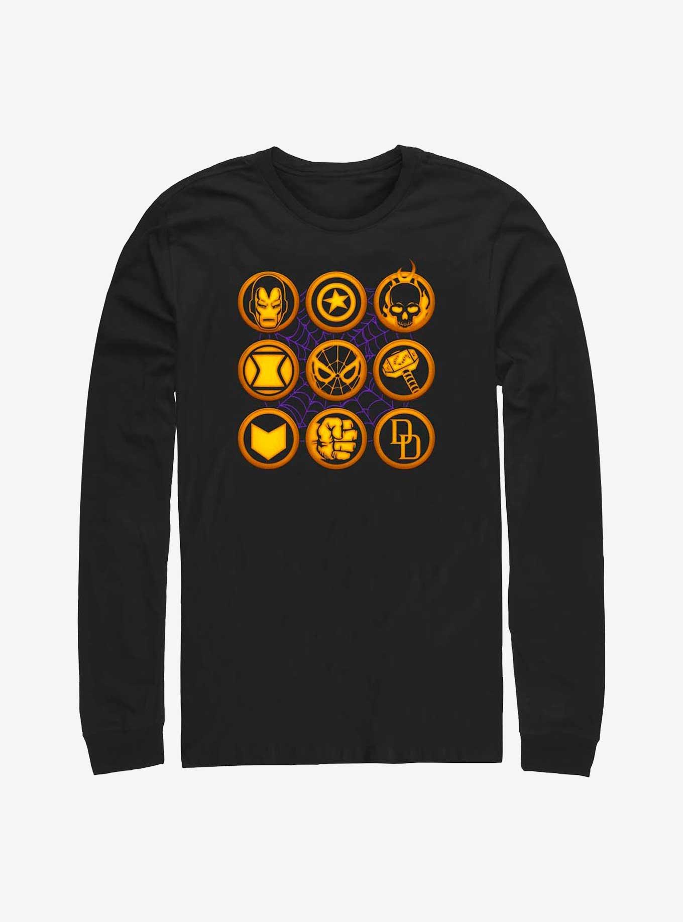 Marvel Avengers Halloween Hero Icons Long-Sleeve T-Shirt, , hi-res