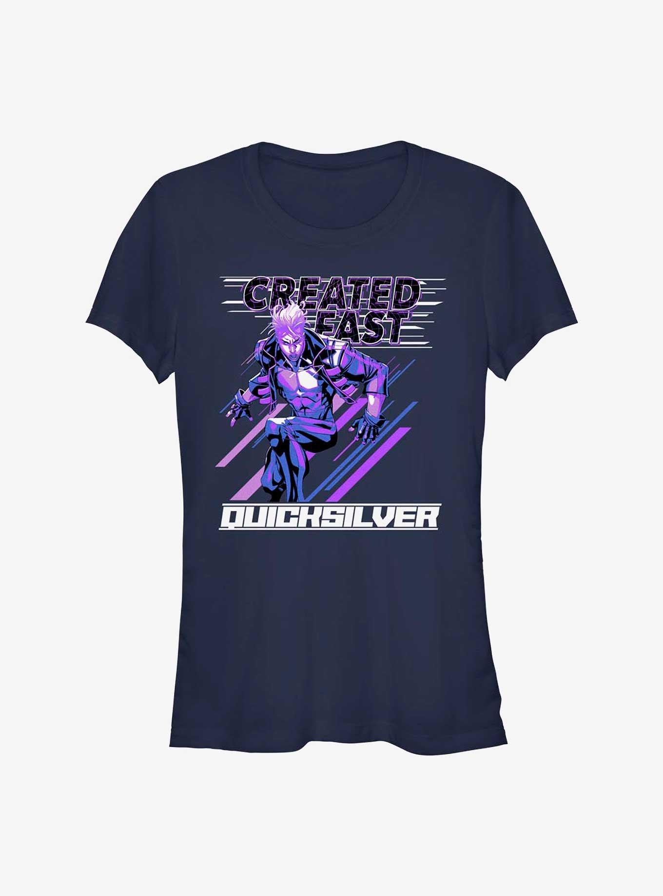 Marvel Fantastic Four Quicksilver Created Fast Girls T-Shirt, NAVY, hi-res