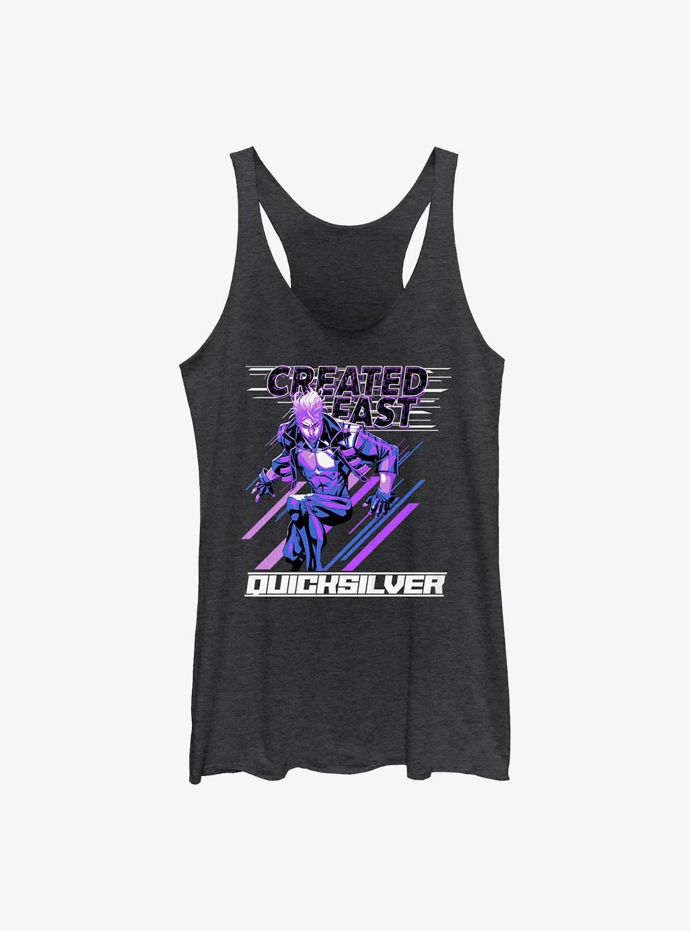 Marvel Fantastic Four Quicksilver Created Fast Girls Tank, BLK HTR, hi-res