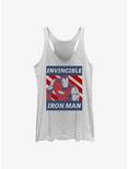 Marvel Iron Man Invincible Guy Girls Tank, WHITE HTR, hi-res