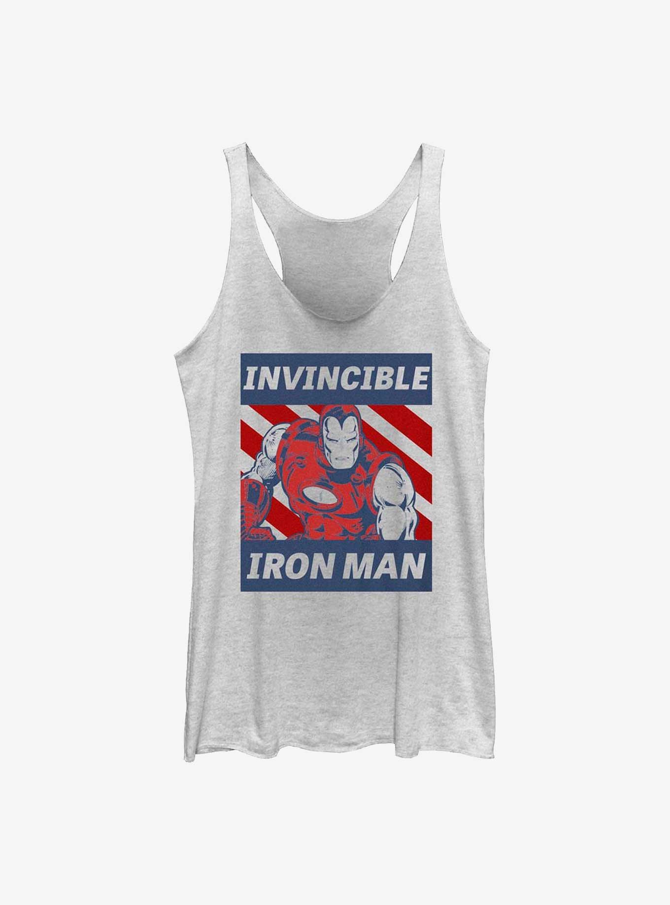 Marvel Iron Man Invincible Guy Girls Tank, WHITE HTR, hi-res