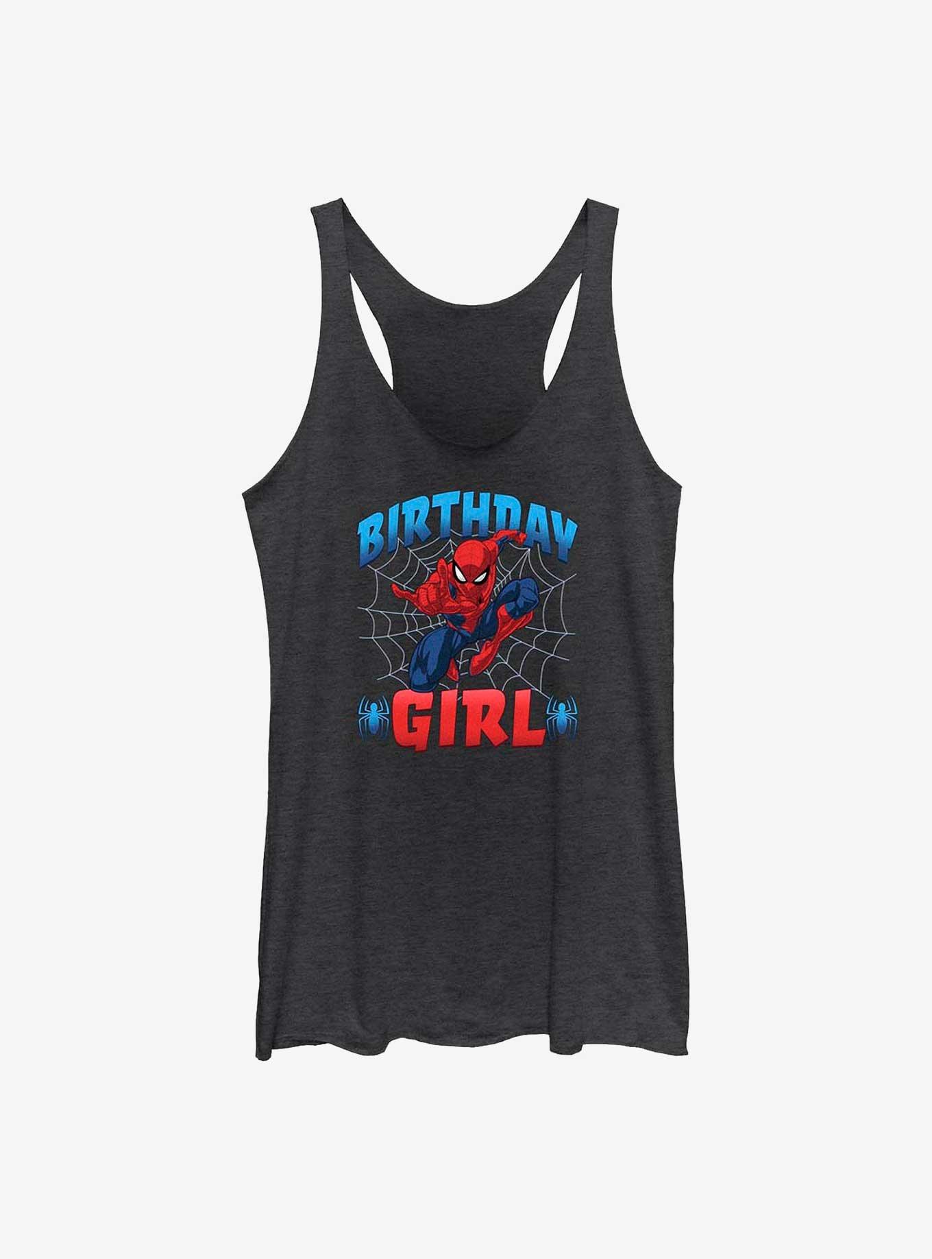 Marvel Spider-Man Web Birthday Girl Girls Tank, BLK HTR, hi-res