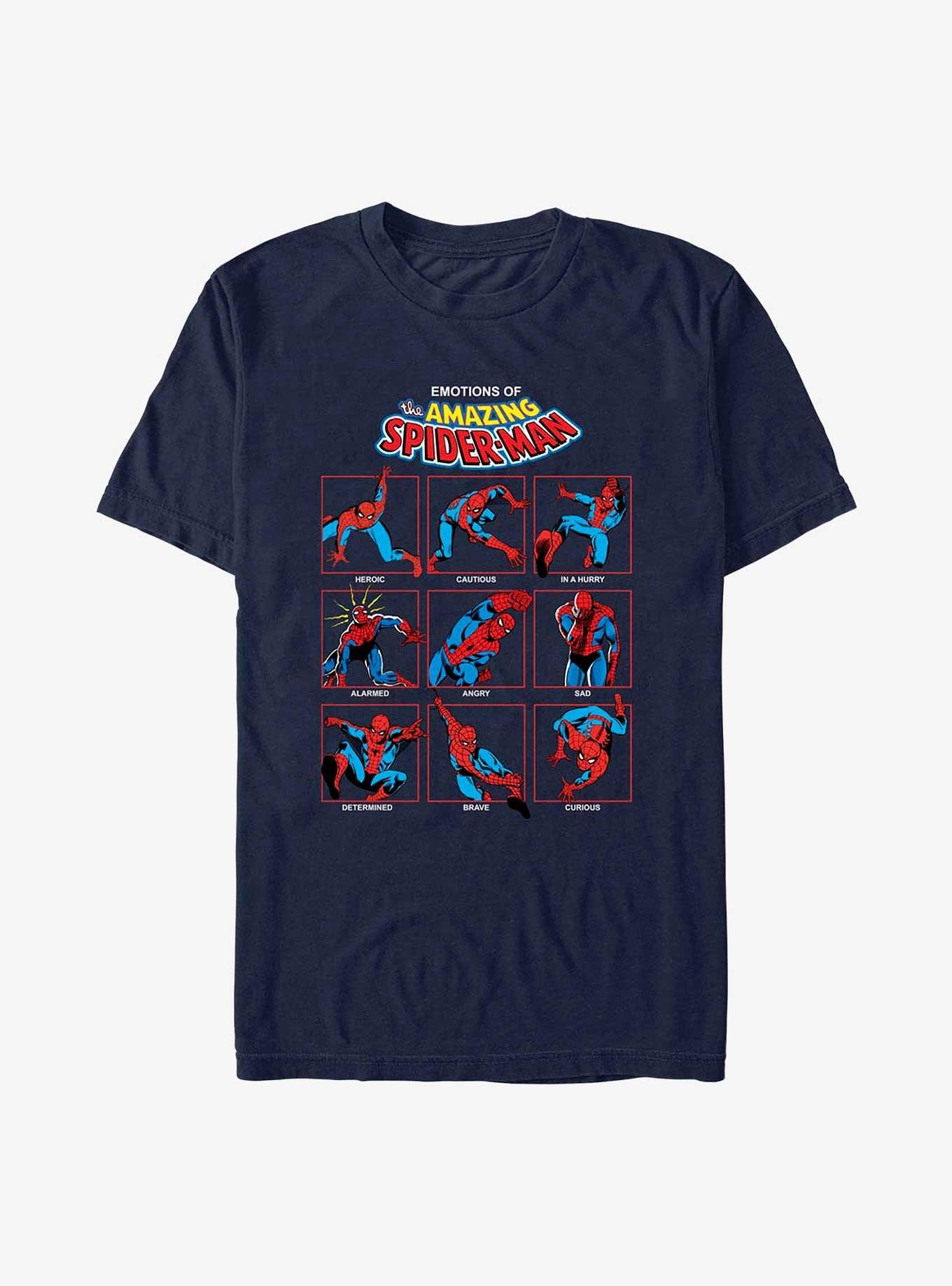 Marvel Spider-Man Spidey Emotions T-Shirt, NAVY, hi-res