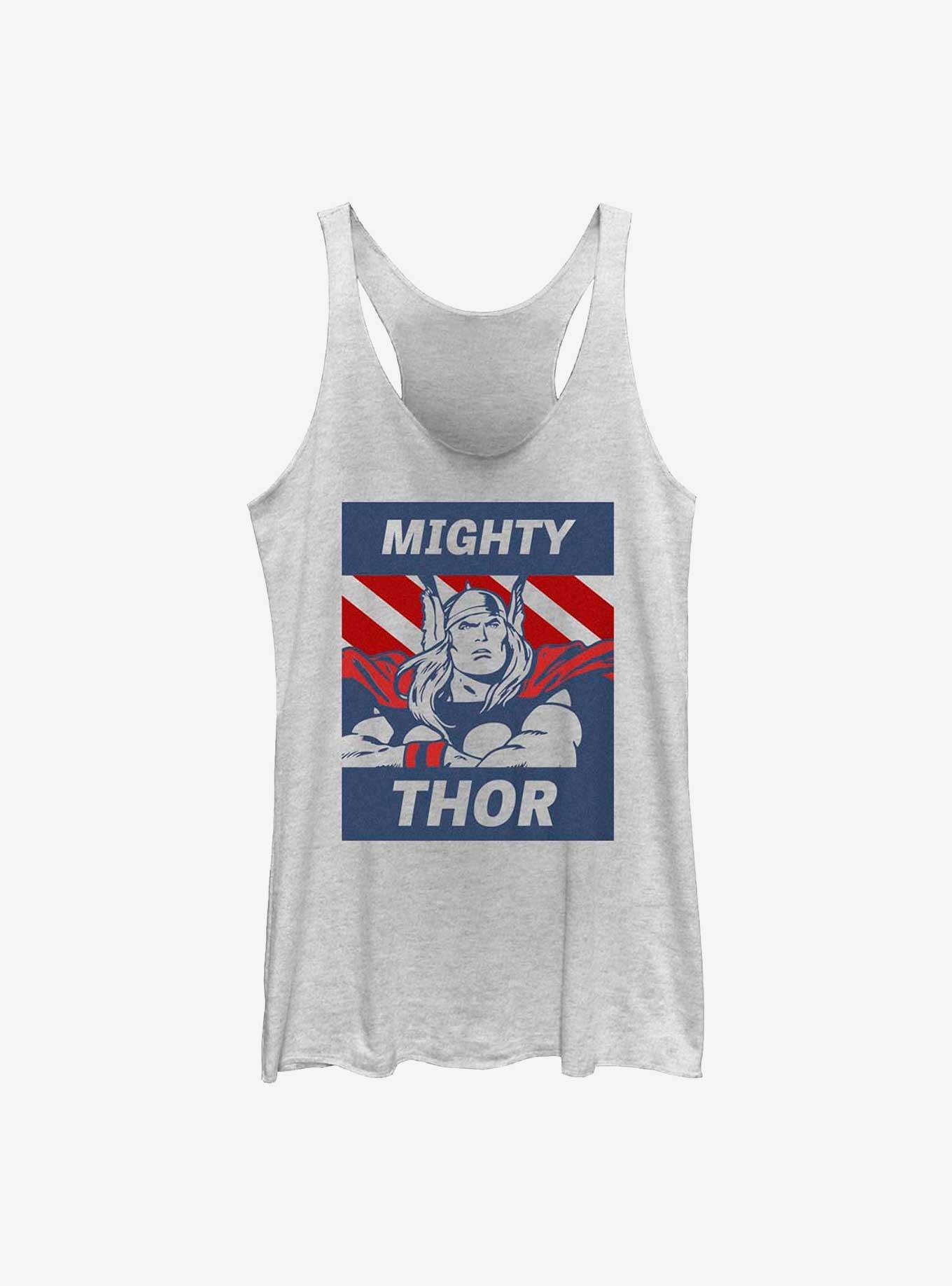 Marvel Thor Mighty Guy Girls Tank, WHITE HTR, hi-res