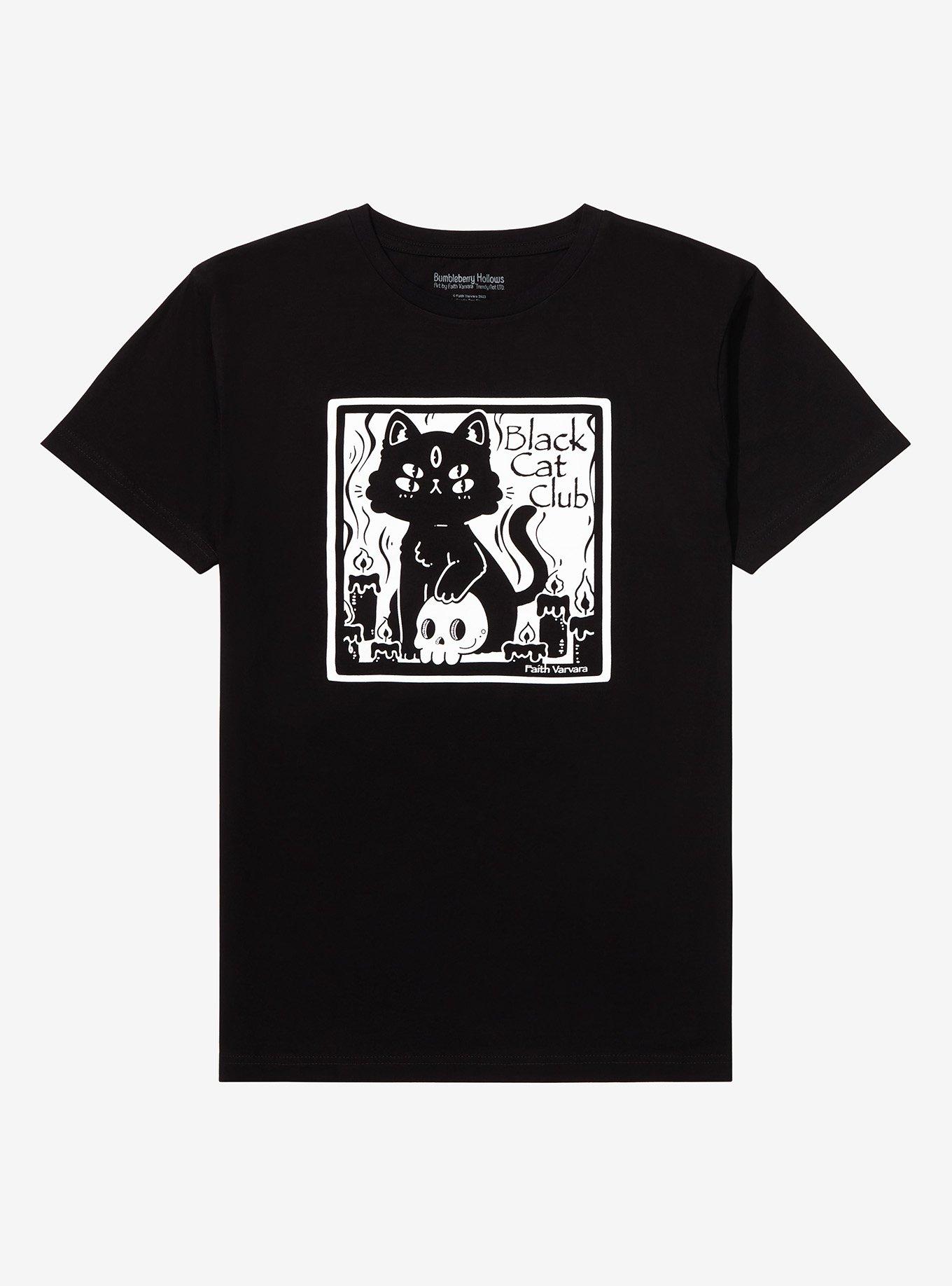 Bumbleberry Hollows Black Cat Club T-Shirt By Faith Varvara | Hot Topic