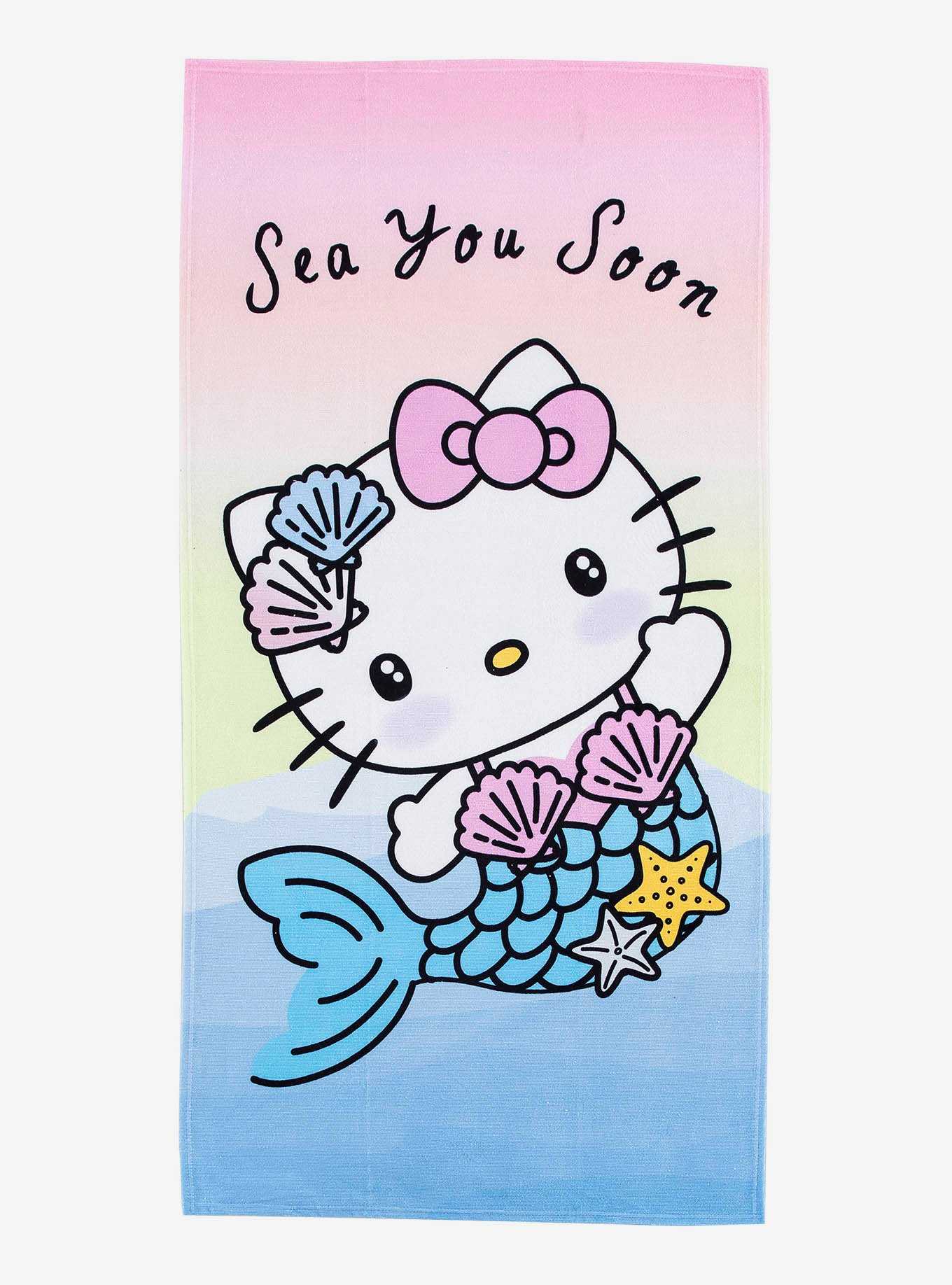 Hello Kitty Sea You Soon Beach Towel, , hi-res