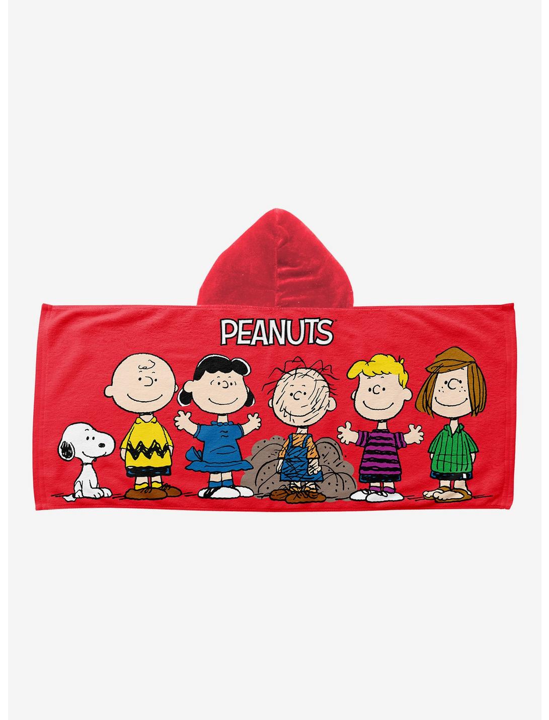 Peanuts Favorite Friends Hooded Youth Beach Towel, , hi-res