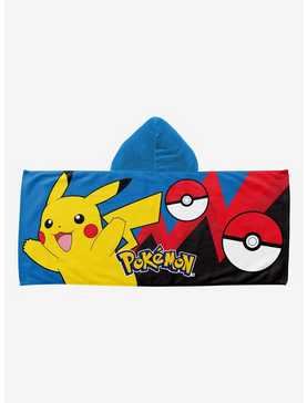 Pokemon Bounce And Bolt Hooded Youth Beach Towel, , hi-res