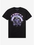 Grim Reaper It Is What It Is T-Shirt By CTKRStudio, BLACK, hi-res