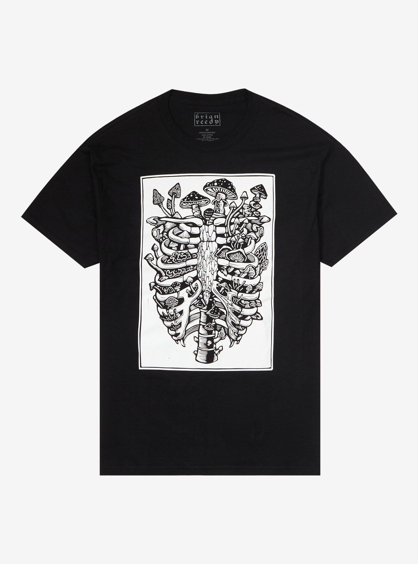 Mushroom Rib Cage T-Shirt By Brian Reedy | Hot Topic