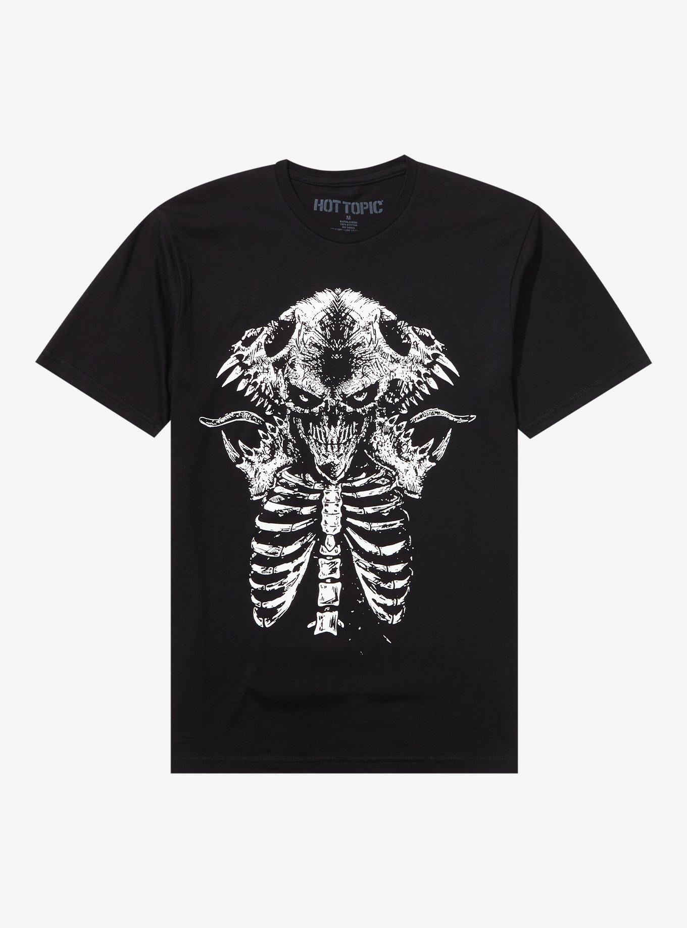 Skeleton Monster T-Shirt, BLACK, hi-res