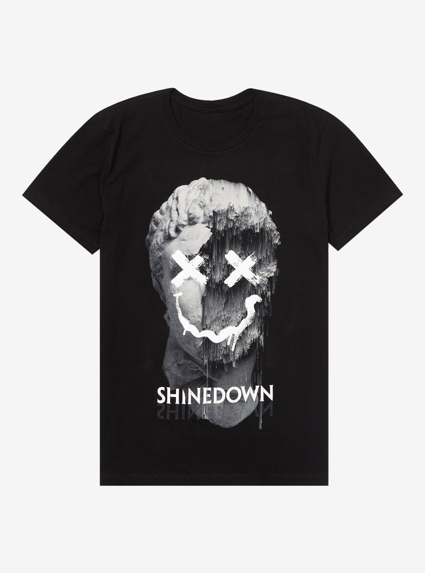Plus Size Shinedown Happy Face Statue T-Shirt, , hi-res