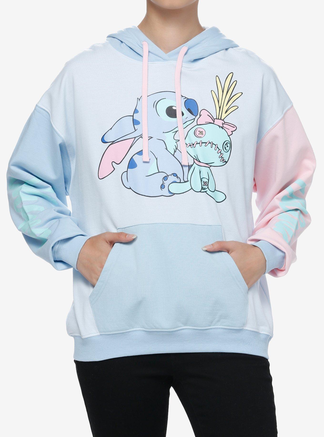 Disney Lilo & Stitch Scrump & Stitch Color-Block Girls Hoodie