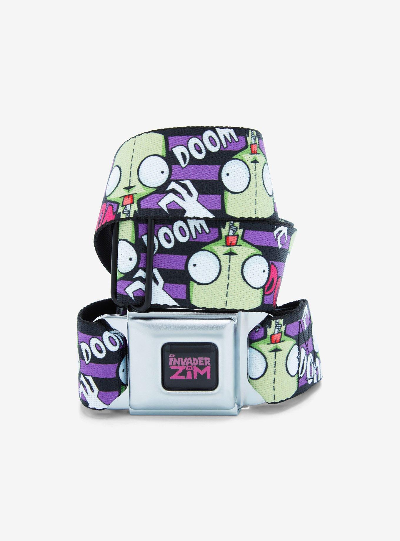 Buckle-Down Invader Zim Checkered Seat Belt Belt, , hi-res