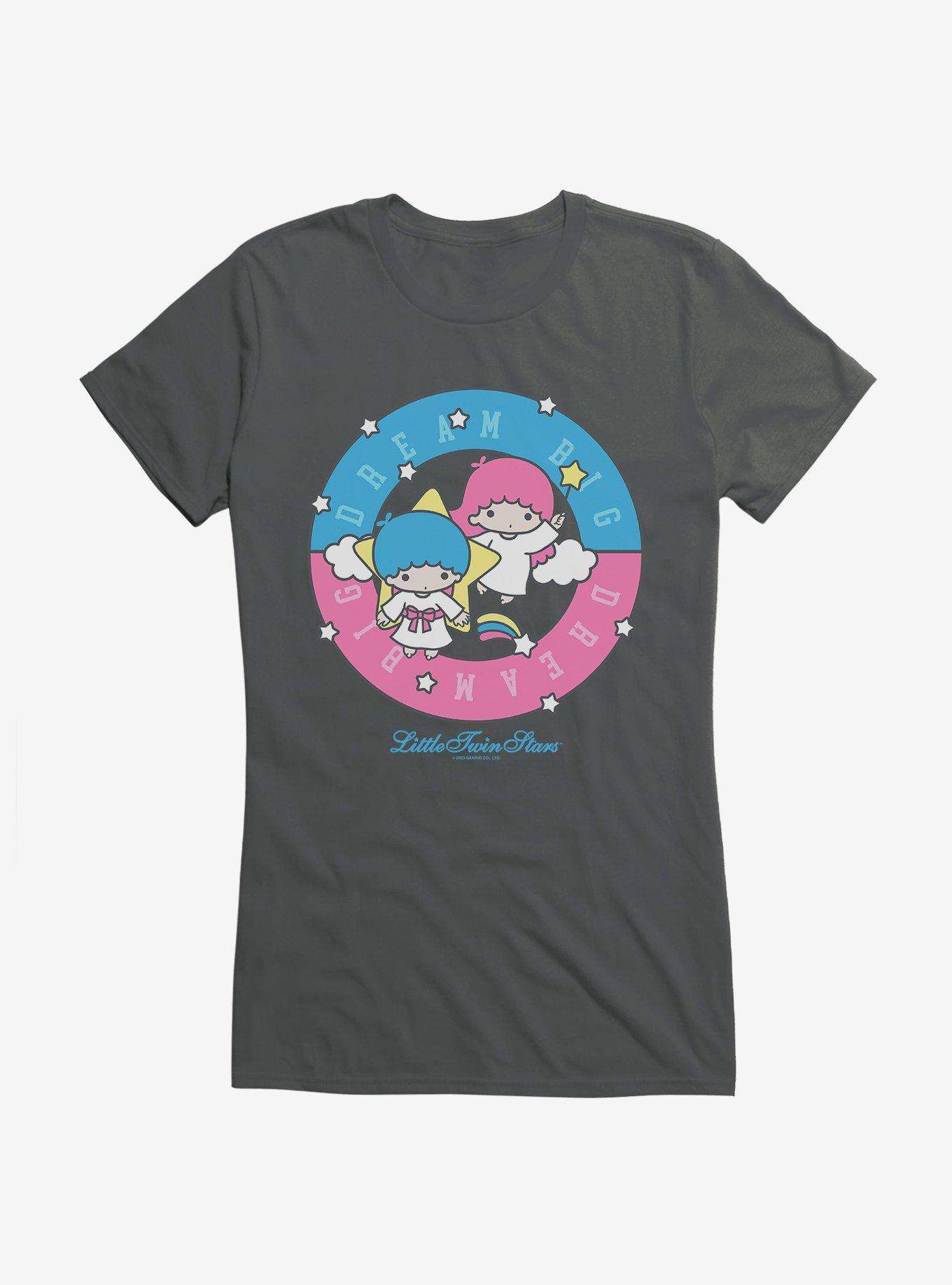 Little Twin Stars Dream Big Girls T-Shirt, CHARCOAL, hi-res