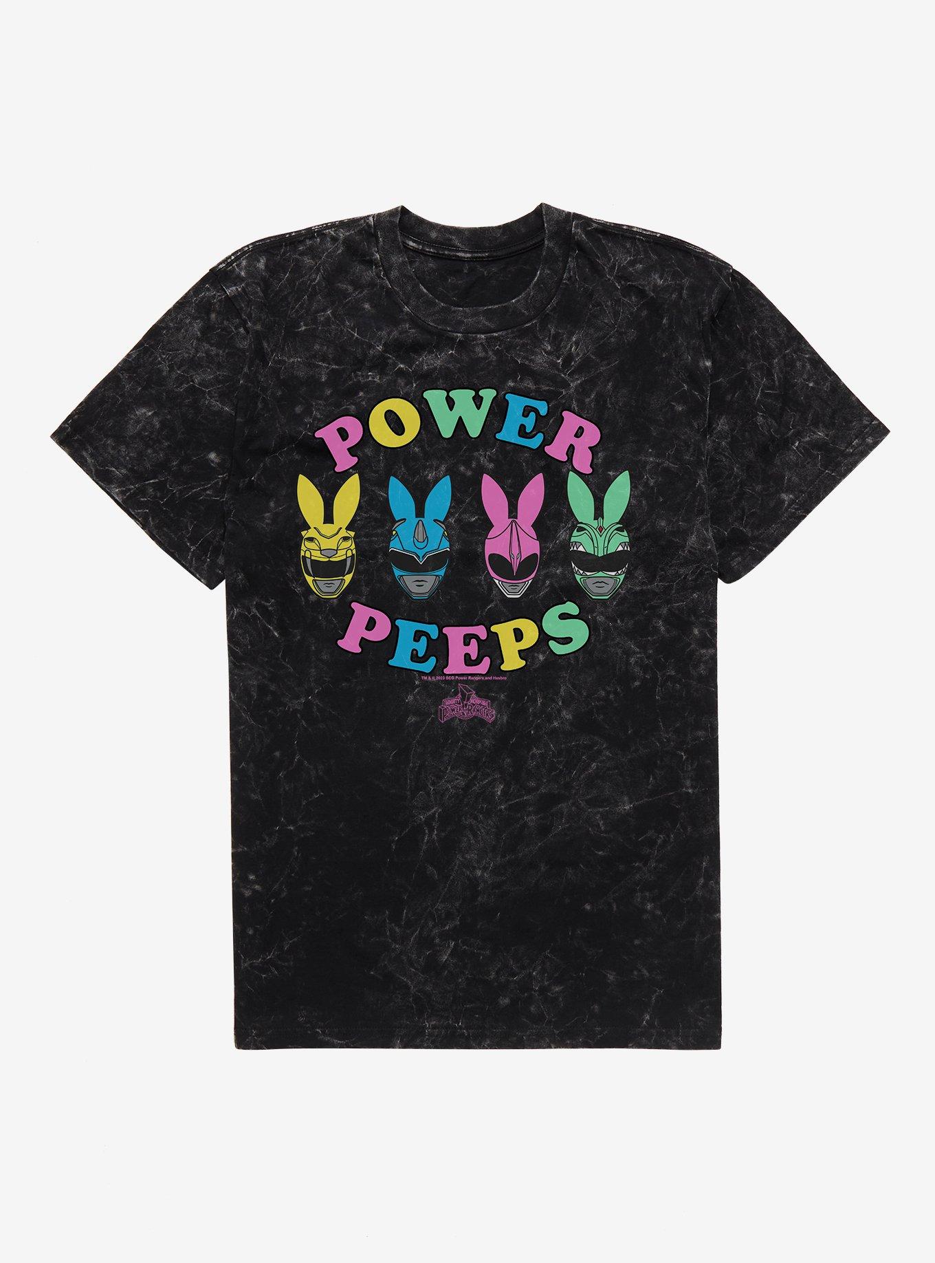 Mighty Morphin Power Rangers Power Peeps Mineral Wash T-Shirt
