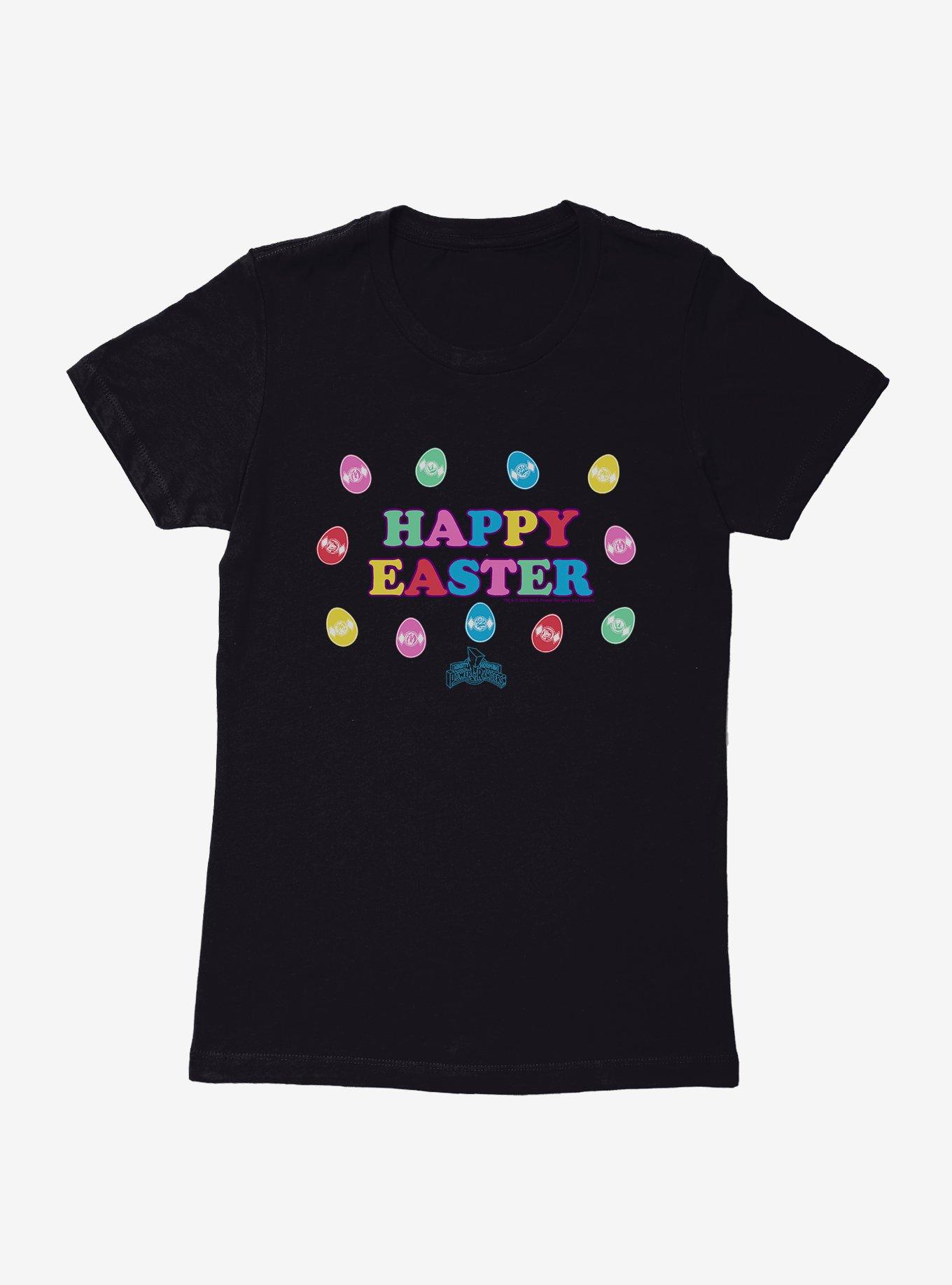 Mighty Morphin Power Rangers Happy Easter Womens T-Shirt