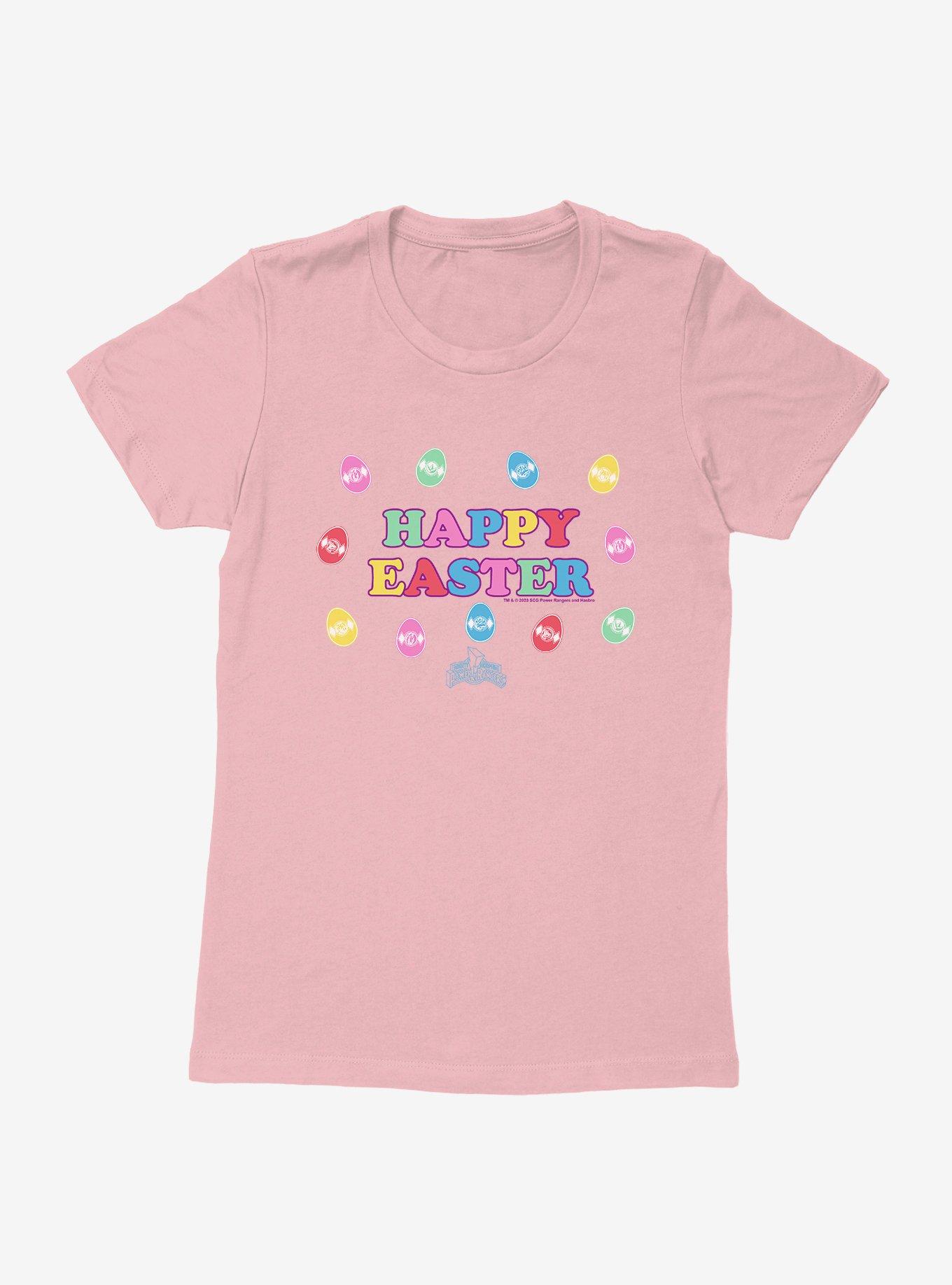 Mighty Morphin Power Rangers Happy Easter Womens T-Shirt