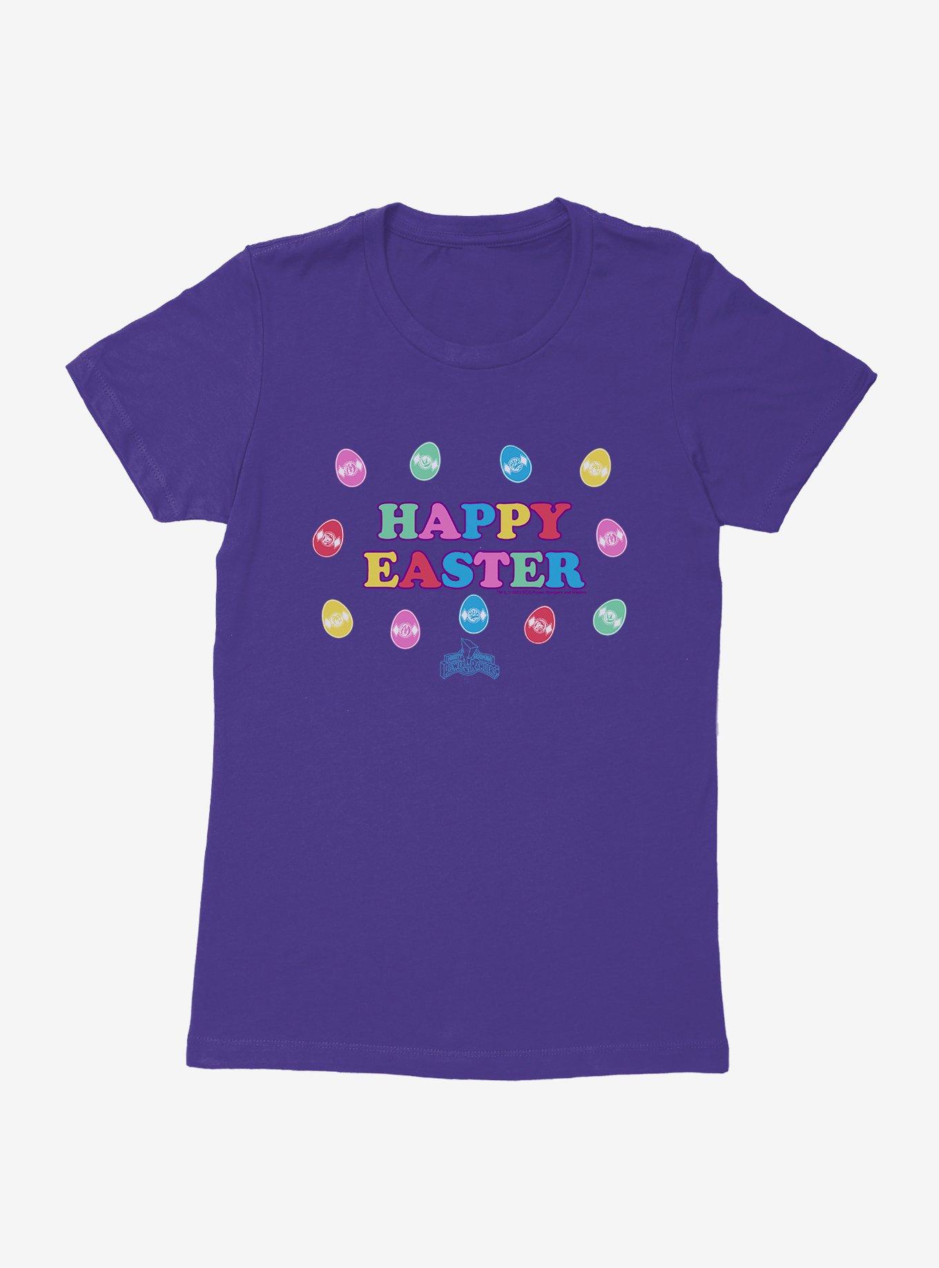 Mighty Morphin Power Rangers Happy Easter Womens T-Shirt