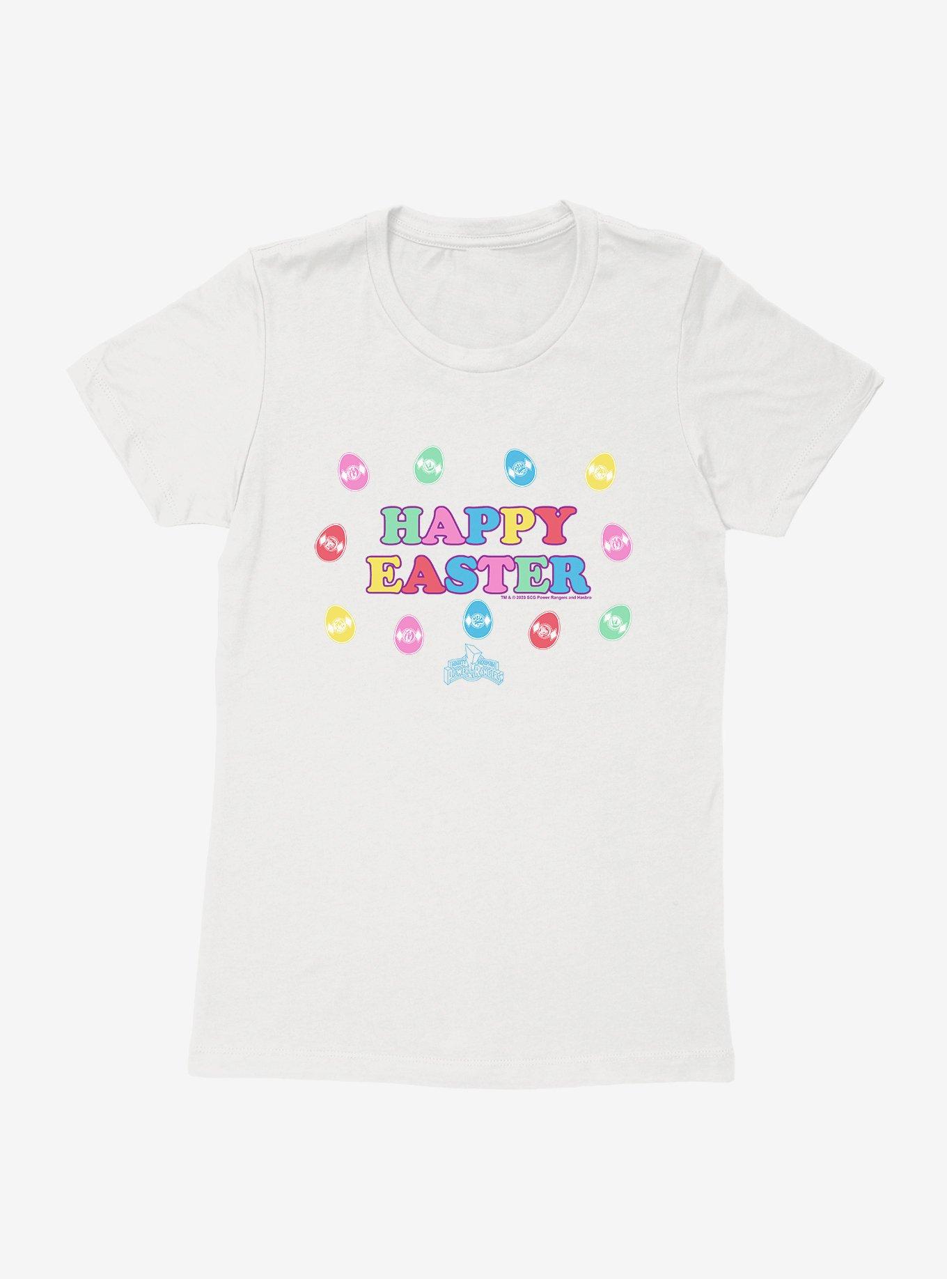 Mighty Morphin Power Rangers Happy Easter Womens T-Shirt