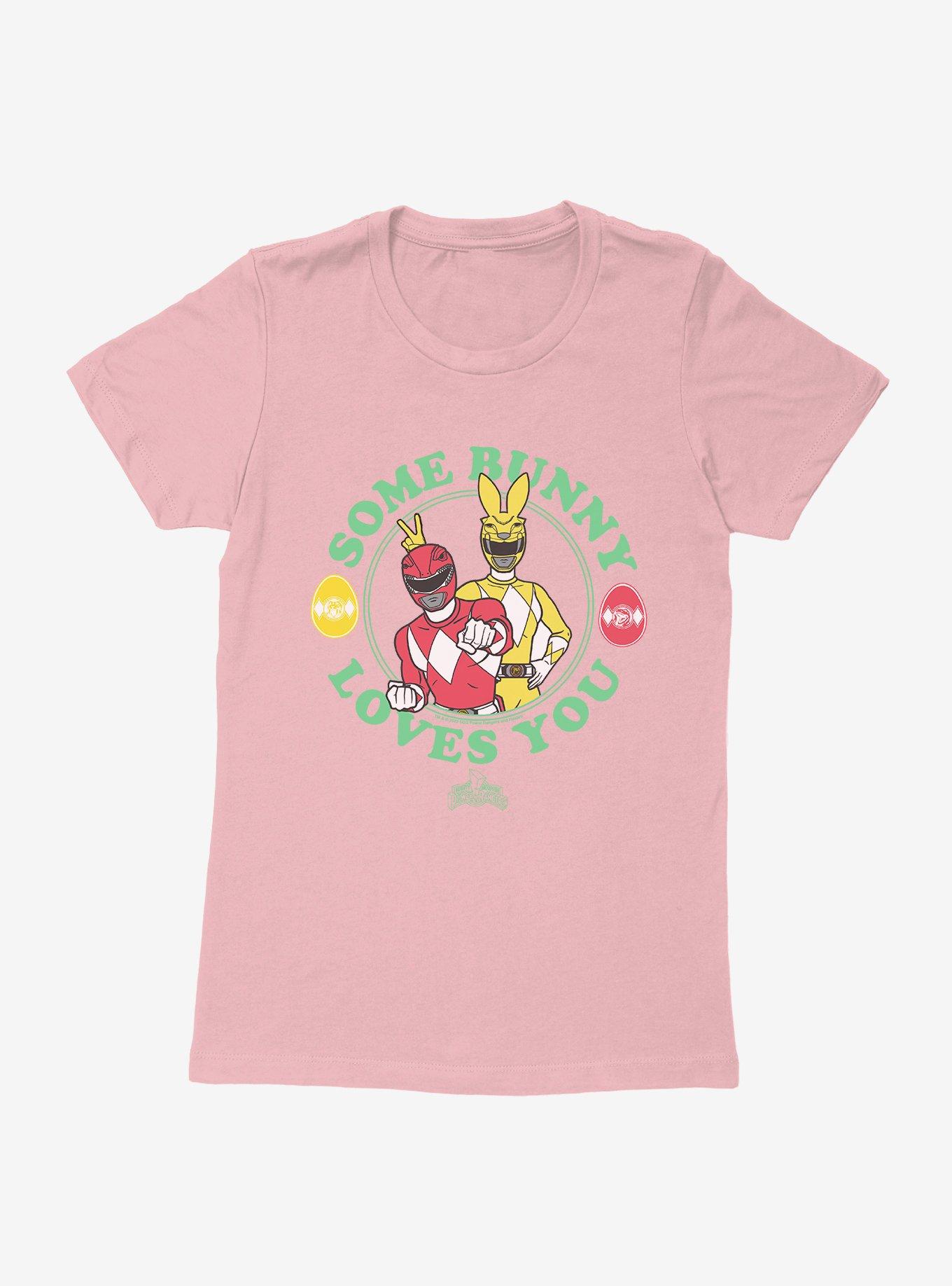 Mighty Morphin Power Rangers Some Bunny Loves You Womens T-Shirt