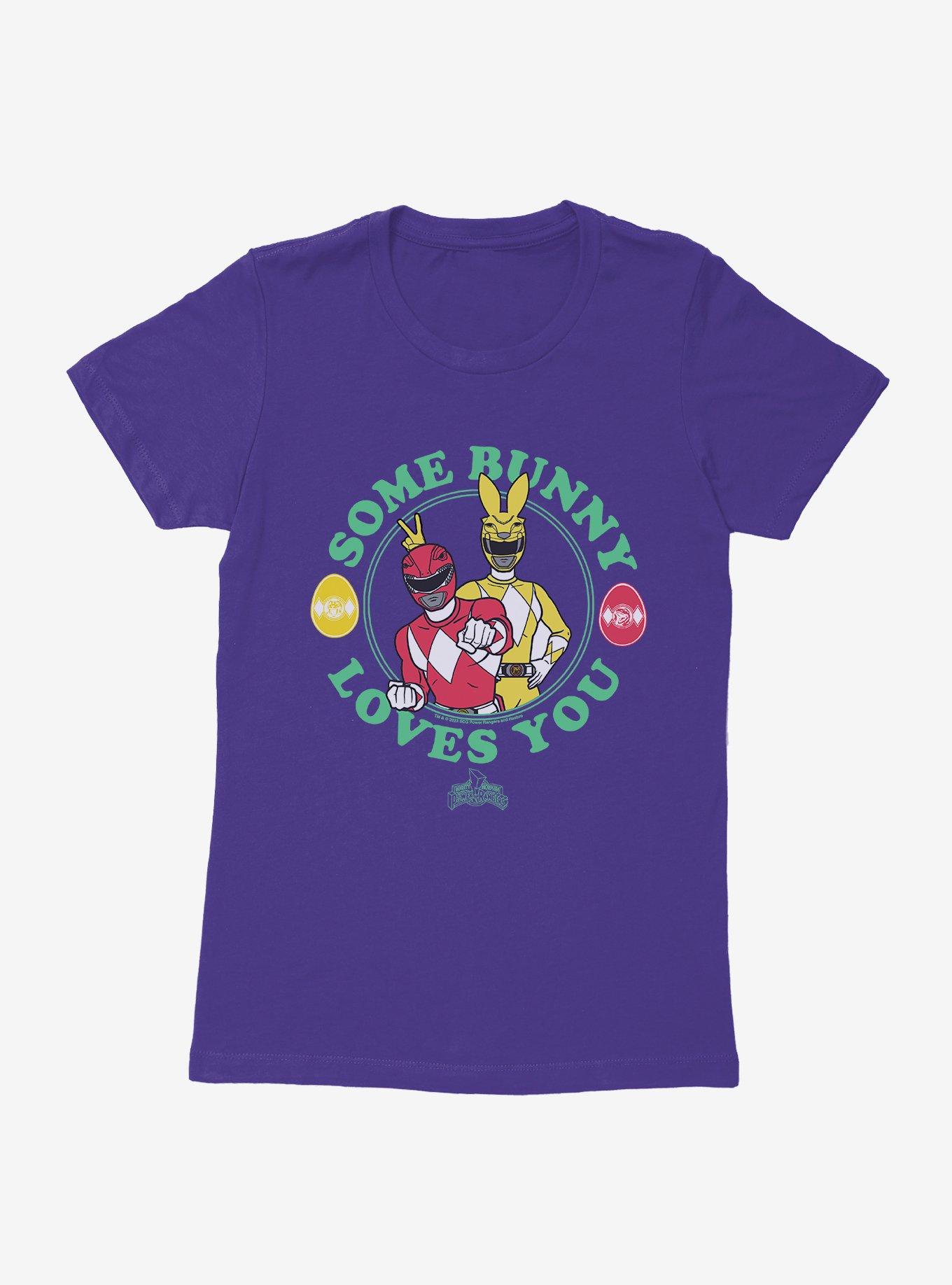 Mighty Morphin Power Rangers Some Bunny Loves You Womens T-Shirt