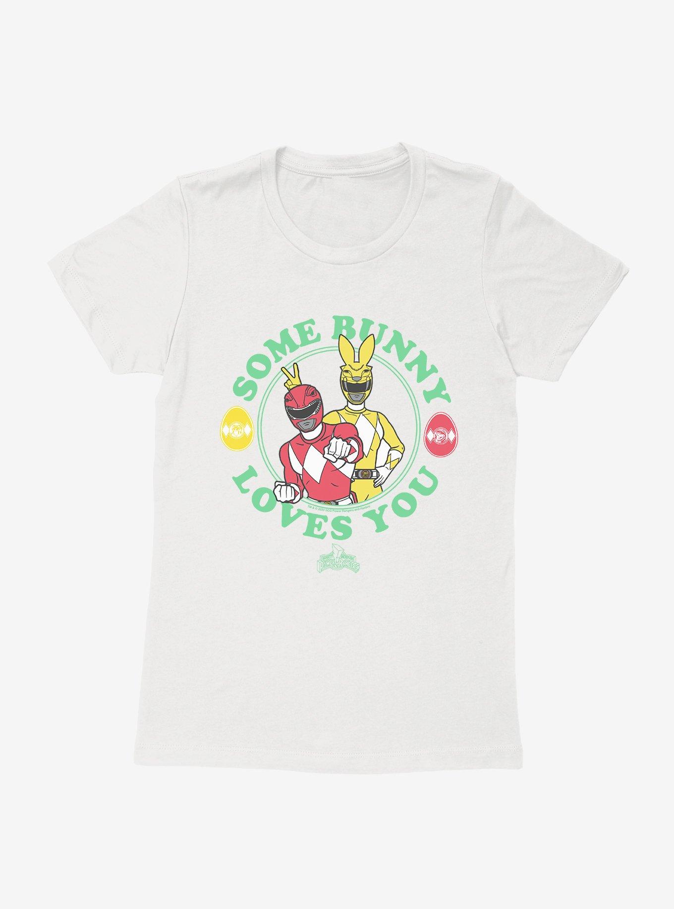 Mighty Morphin Power Rangers Some Bunny Loves You Womens T-Shirt