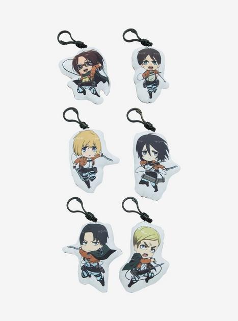 Attack On Titan Nendoroid Series 1 Blind Character Plush Key Chain ...