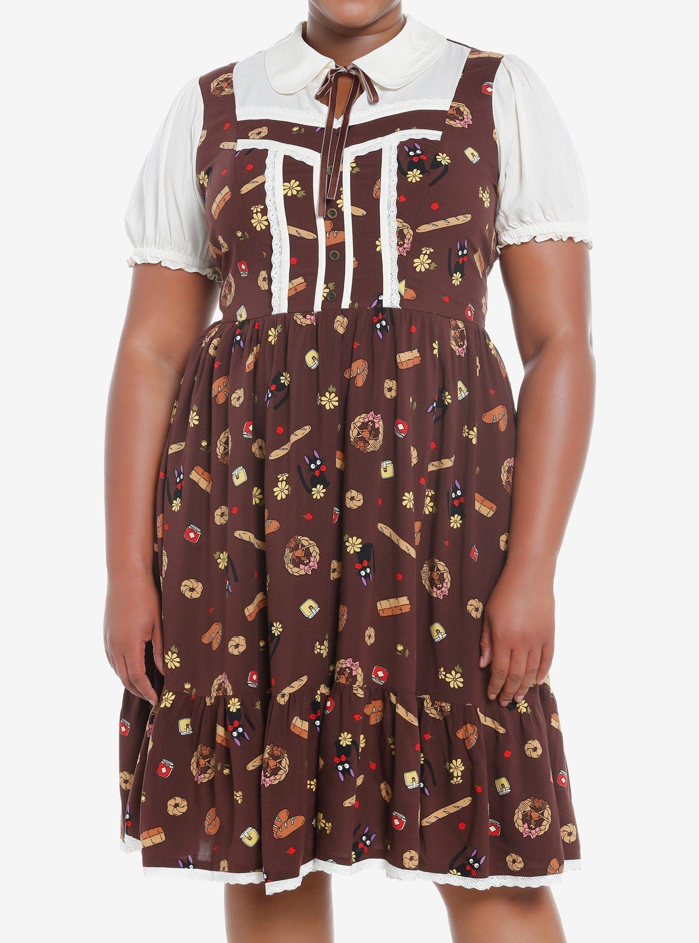 Studio Ghibli® Kiki's Delivery Service Jiji Bow Denim Skirtall Plus Size | Hot Topic
