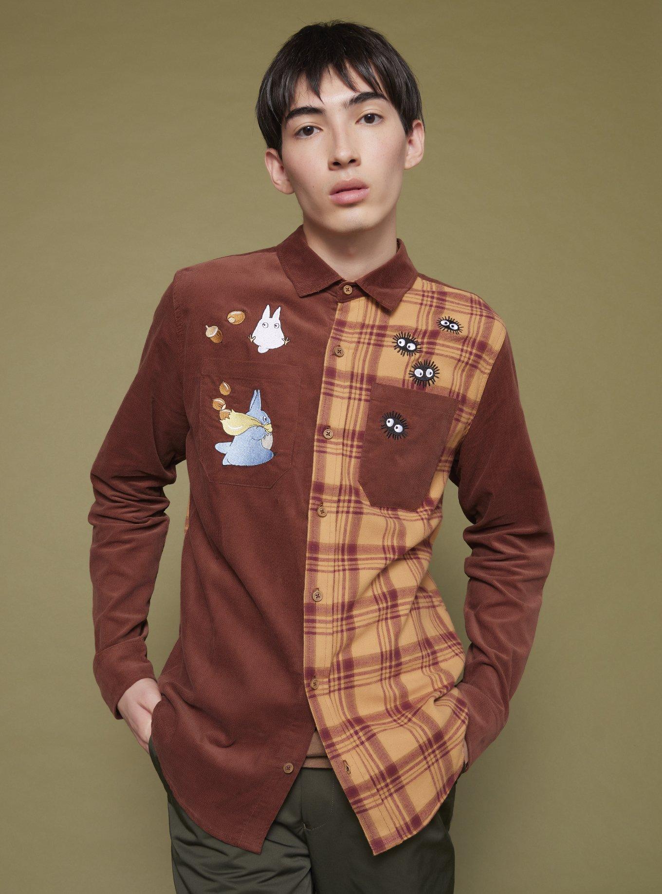 Our Universe Studio Ghibli My Neighbor Totoro Corduroy Split Woven Button-Up, MULTI, hi-res