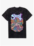 Ghost Seven Inches Of Satanic Panic Mineral Wash T-Shirt, BLACK MINERAL WASH, hi-res