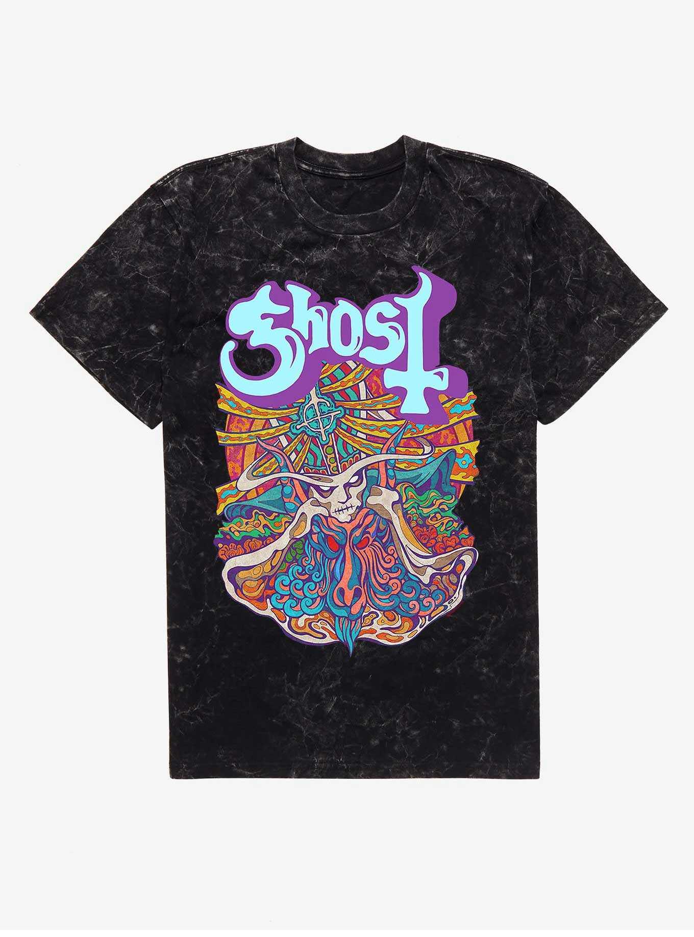Ghost Seven Inches Of Satanic Panic Mineral Wash T-Shirt, , hi-res