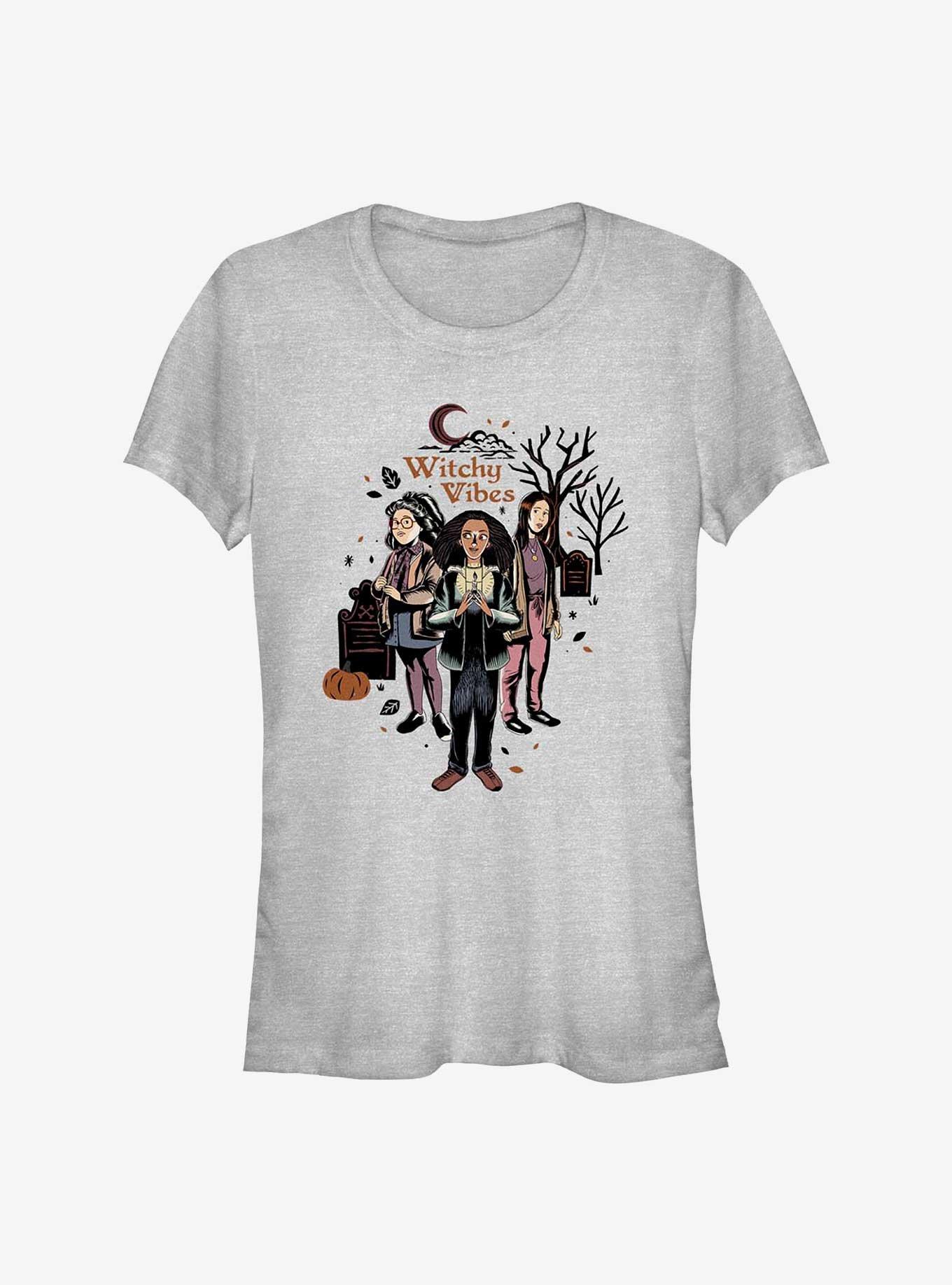 Disney Hocus Pocus Witchy Vibes Girls T-Shirt, ATH HTR, hi-res