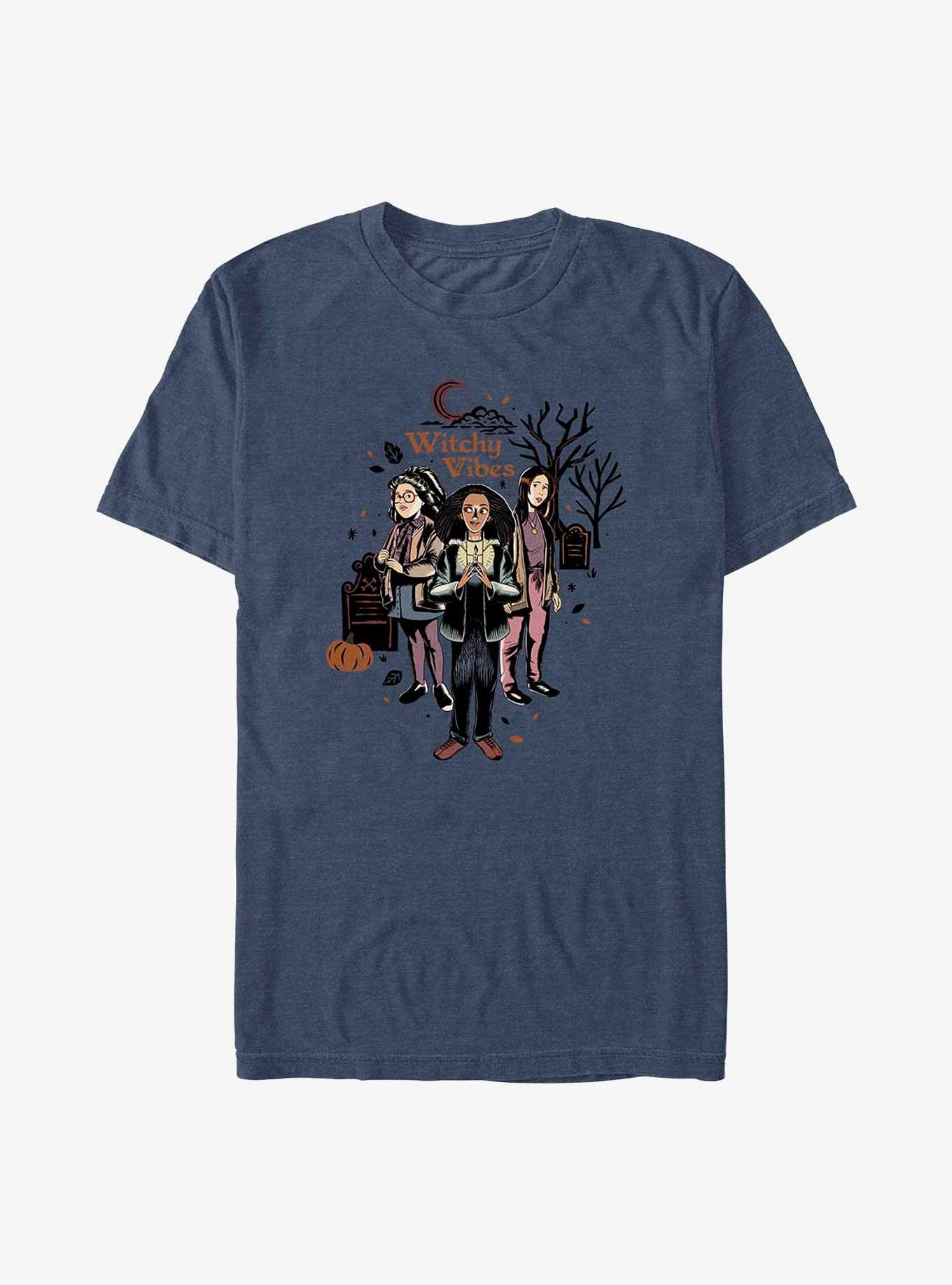 Disney Hocus Pocus Witchy Vibes T-Shirt, NAVY HTR, hi-res
