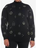 Her Universe Star Wars Icons Mock Neck Sweater Plus Size Her Universe Exclusive, MULTI, hi-res