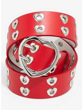 Red Heart Grommet Belt, , hi-res