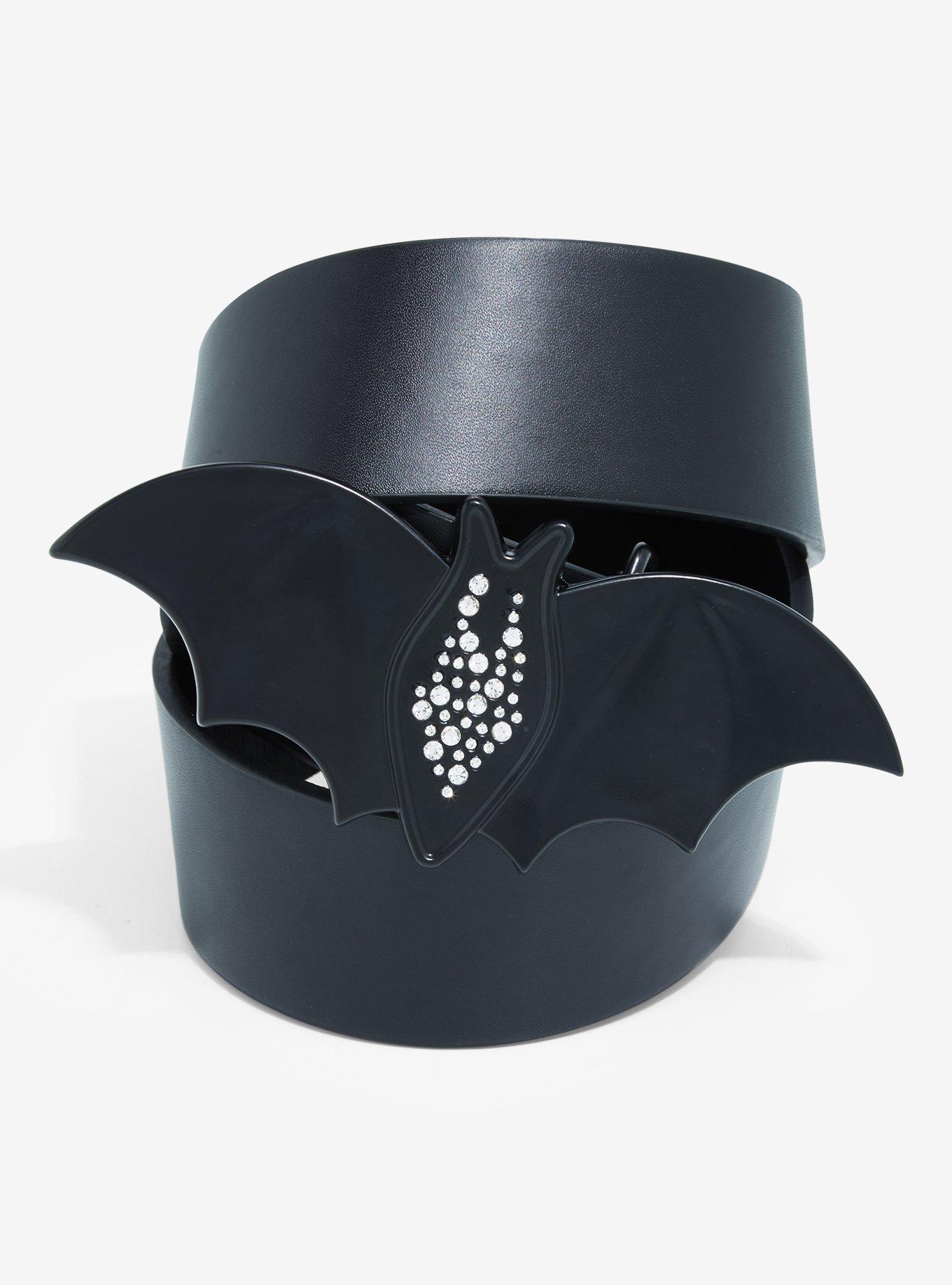 Black Bling Bat Buckle Belt, MULTI, hi-res