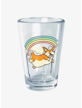 Hot Topic Corgi Rainbow Jump Mini Glass , , hi-res