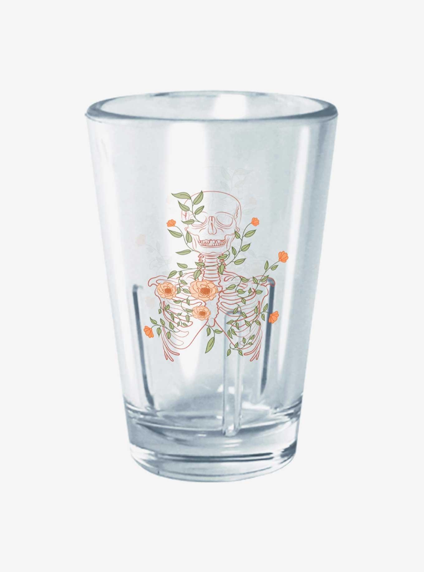Skeleton Flowers Lineart Mini Glass, , hi-res