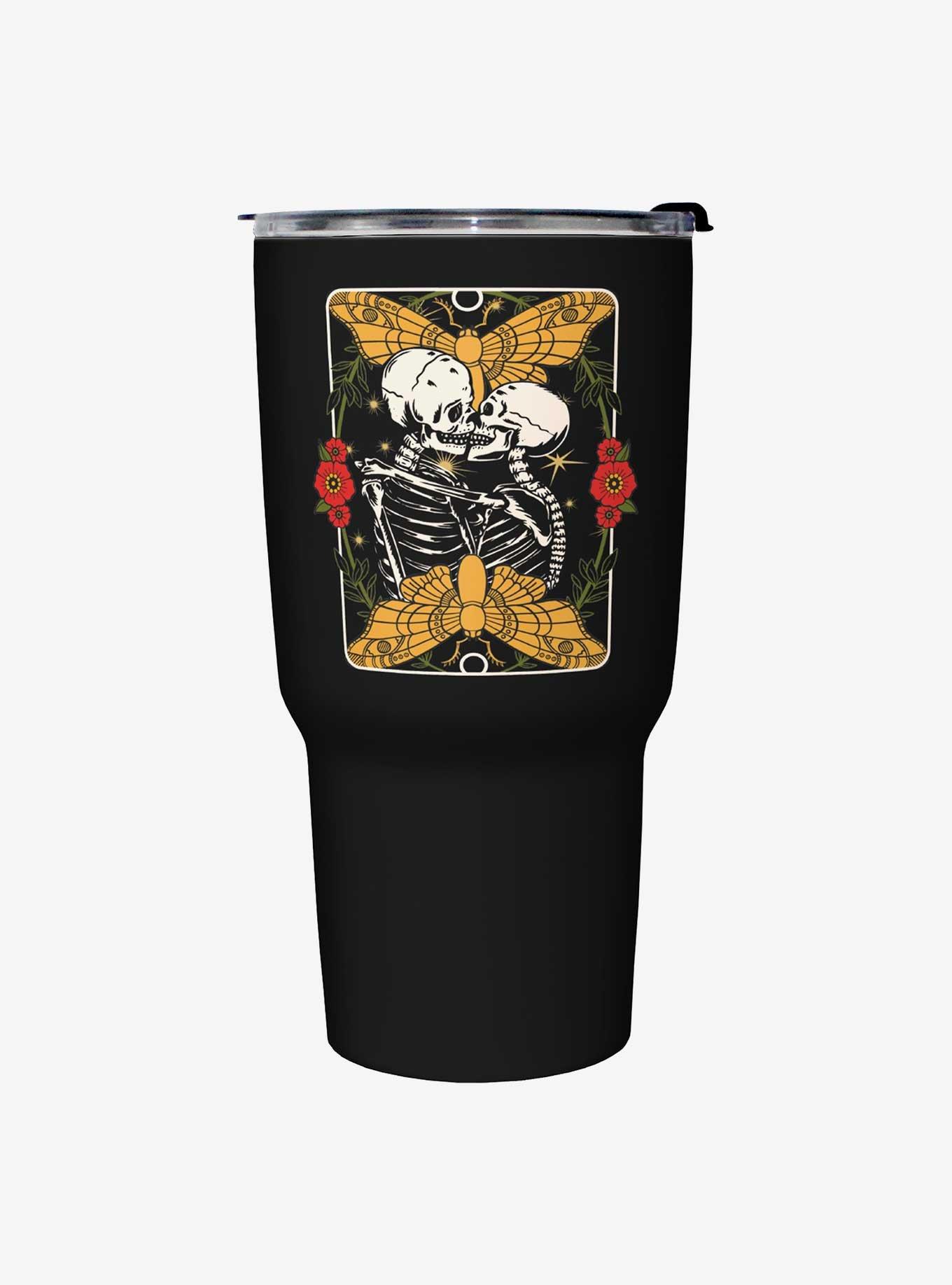 Traditional Skeleton Lovers Travel Mug, , hi-res