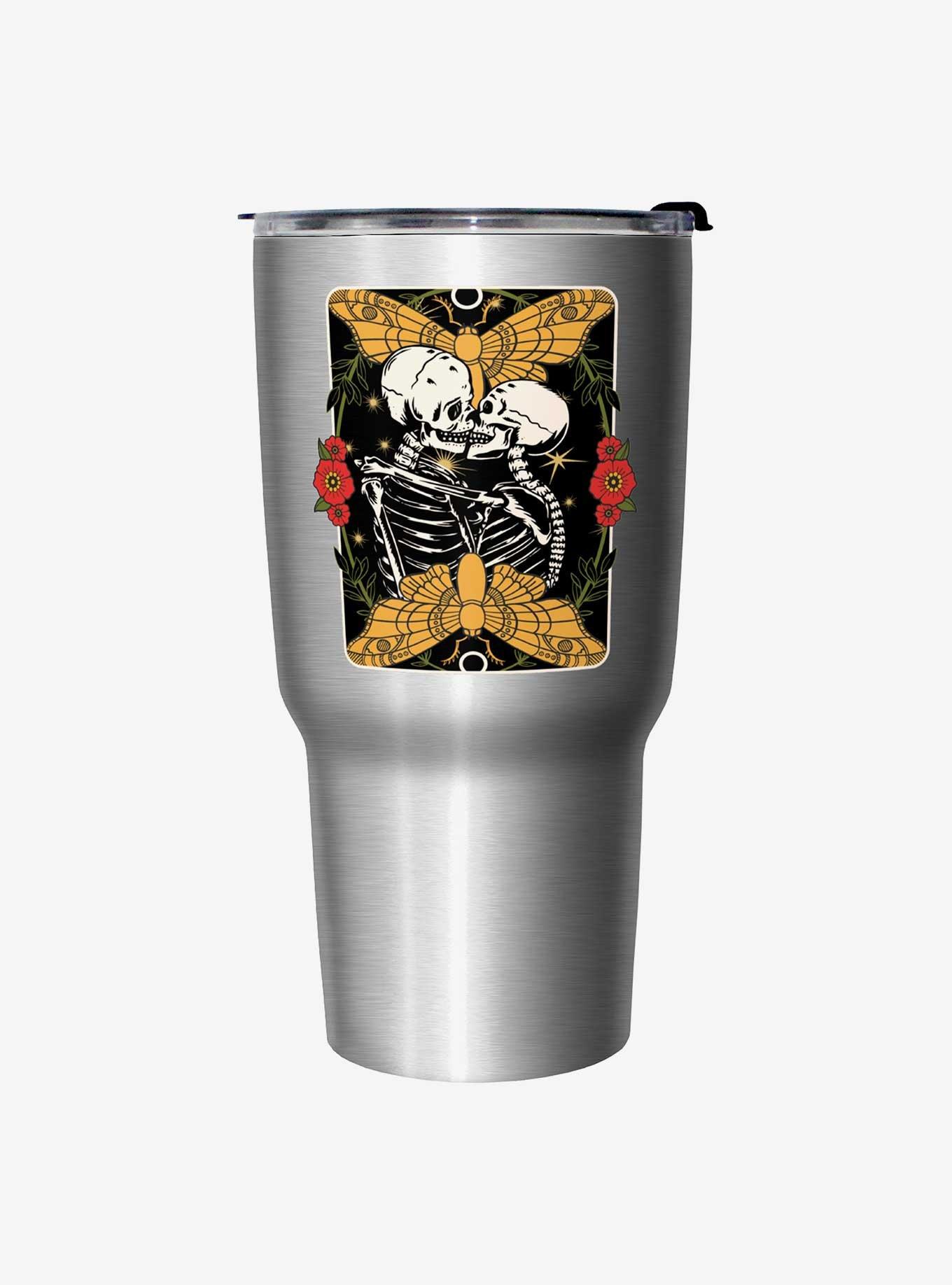 Traditional Skeleton Lovers Travel Mug, , hi-res