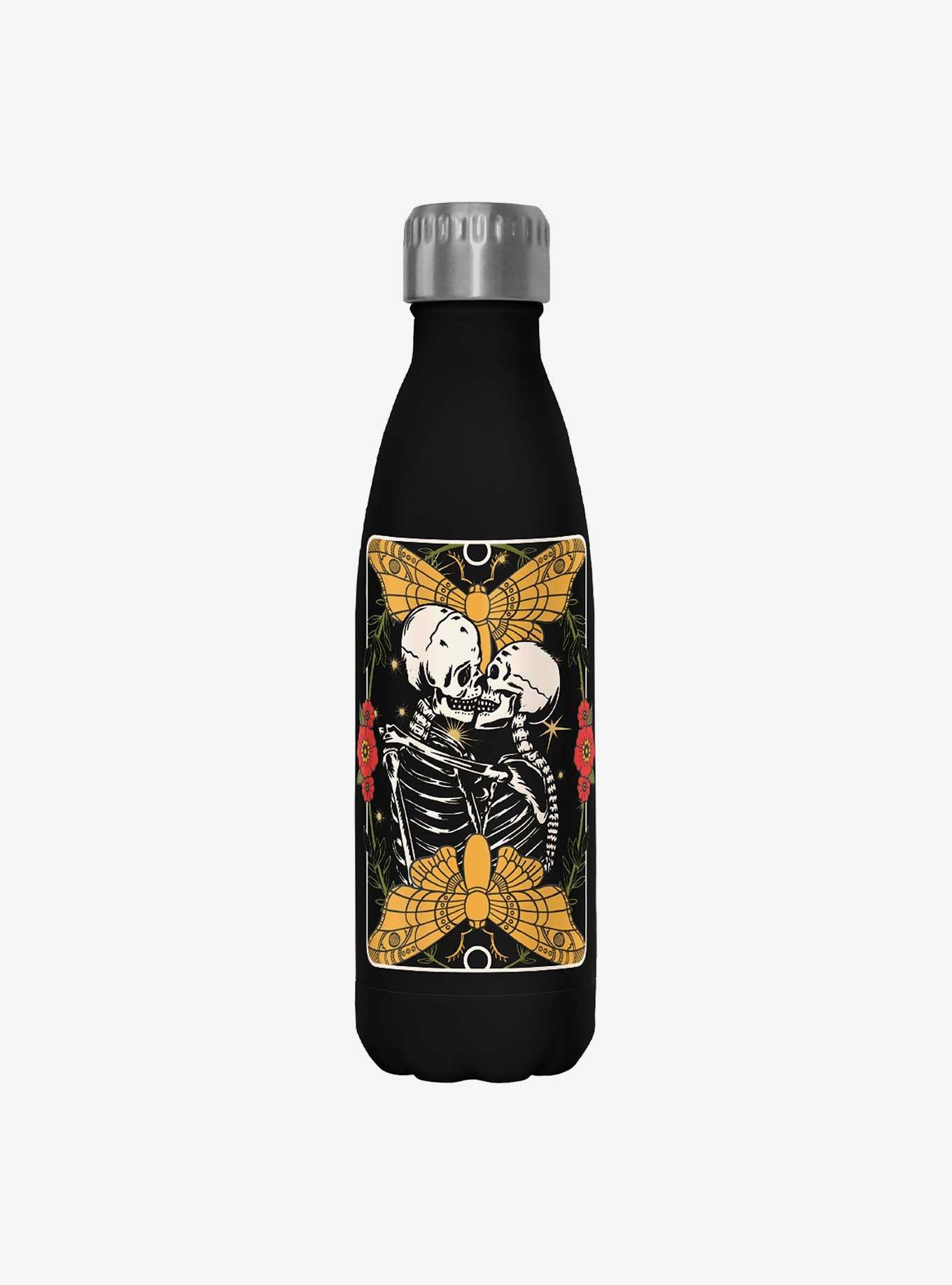 Traditional Skeleton Lovers Water Bottle, , hi-res