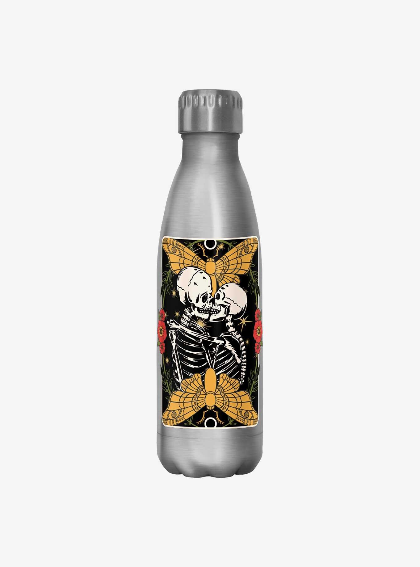 Traditional Skeleton Lovers Water Bottle, , hi-res
