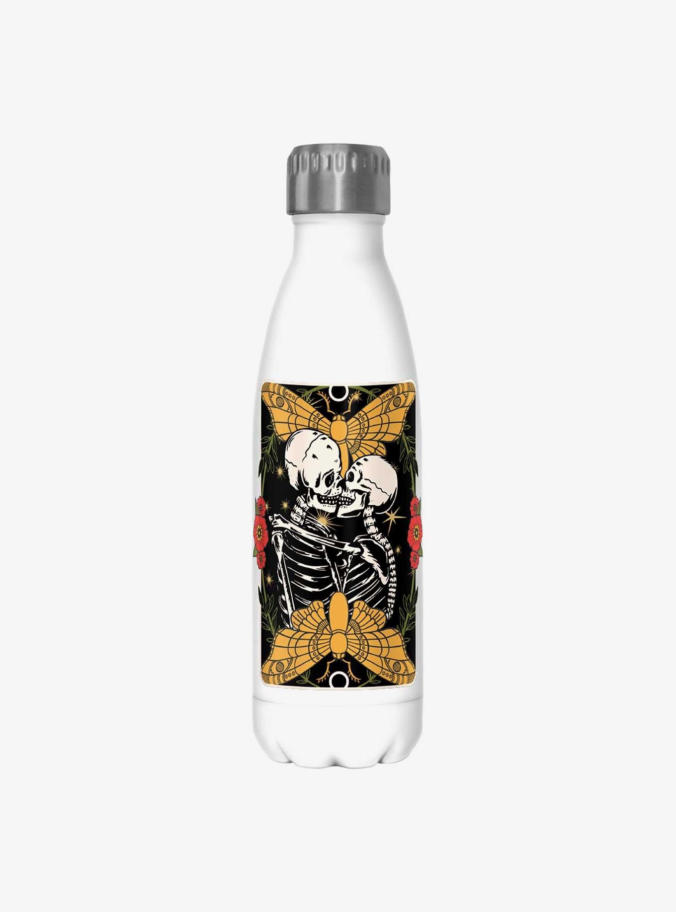 Traditional Skeleton Lovers Water Bottle, , hi-res