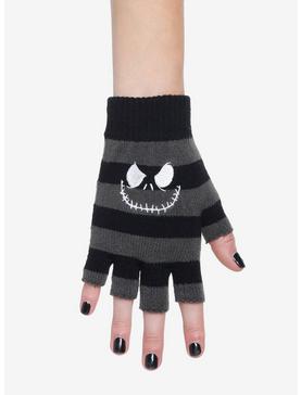 The Nightmare Before Christmas Jack Stripe Fingerless Gloves, , hi-res
