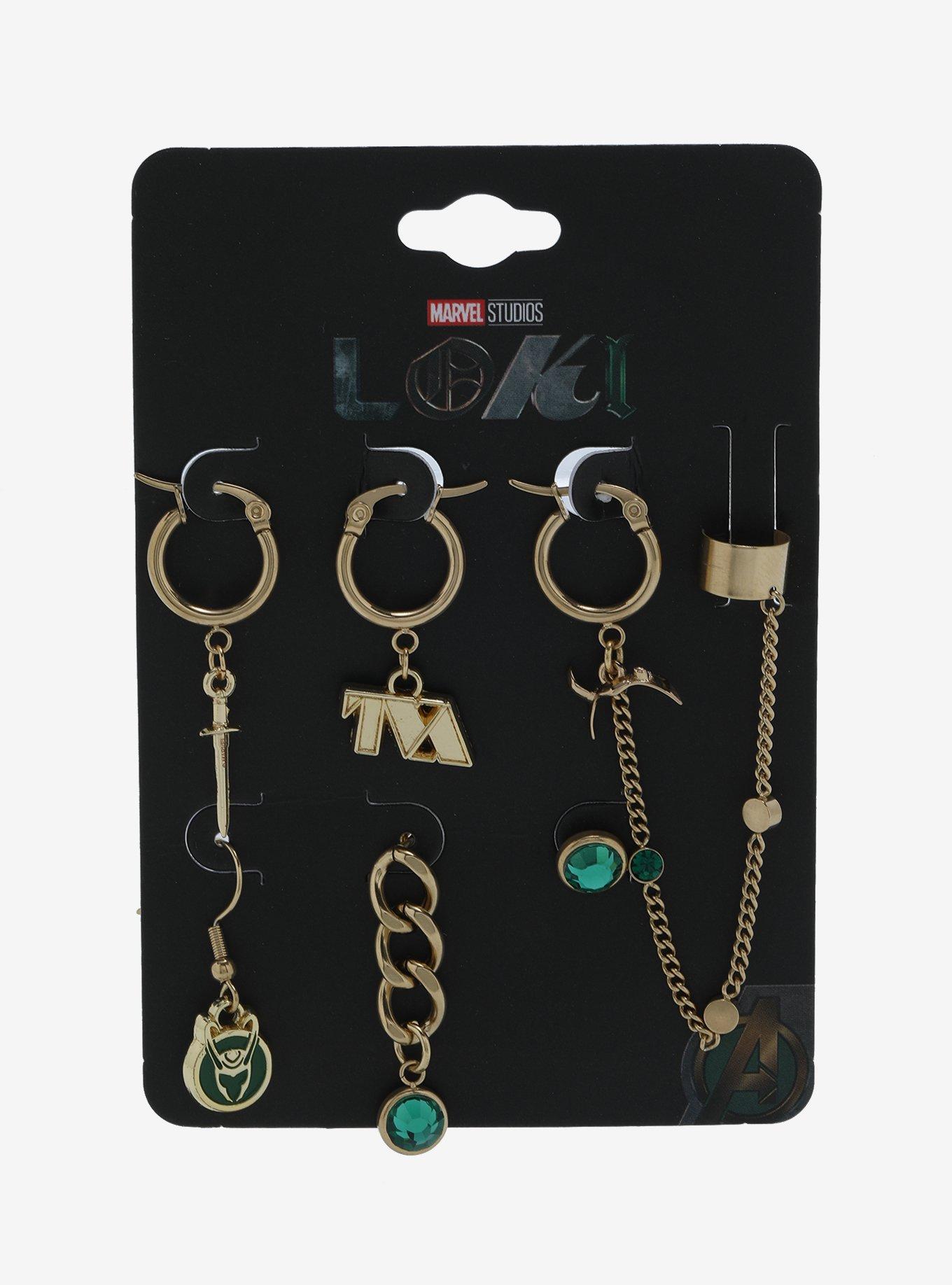 Her Universe Marvel Loki & Sylvie Mismatch Earring Set 