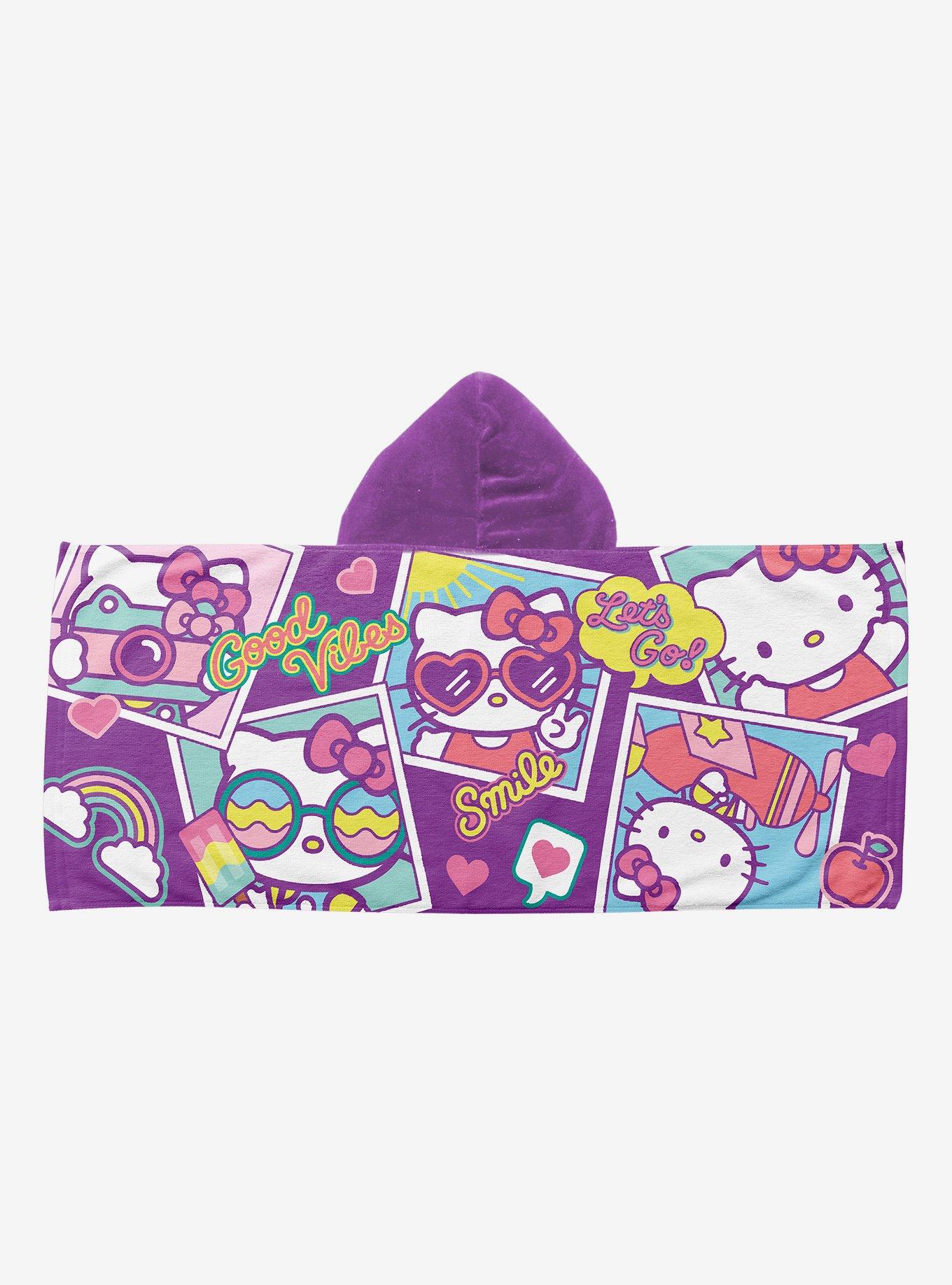 Hello Kitty Let's Go Hooded Youth Beach Towel, , hi-res