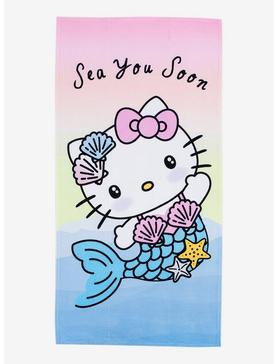 Plus Size Hello Kitty Sea You Soon Beach Towel, , hi-res